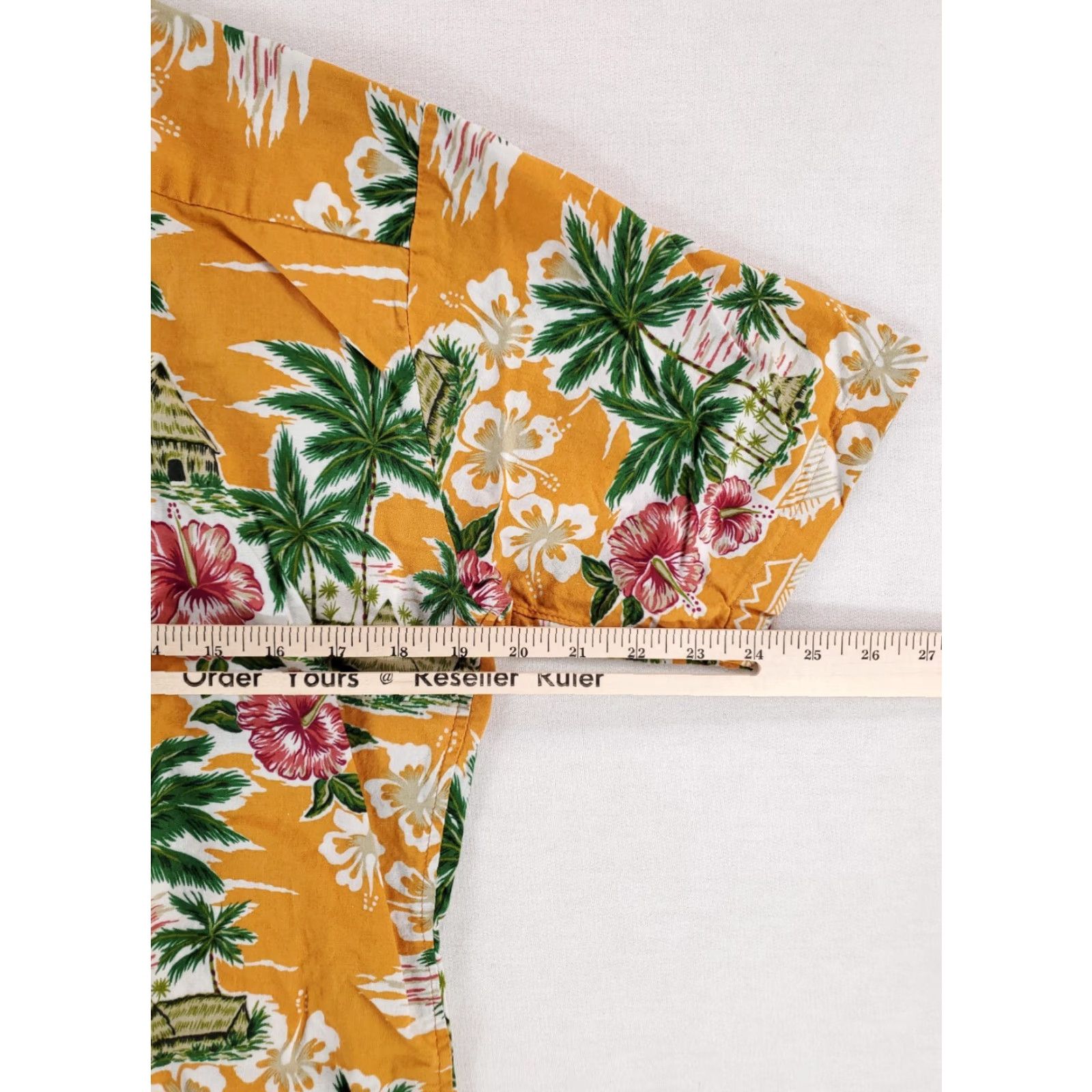 Reyn Spooner Reyn Spooner Hawaiian Shirt Orange Palm Trees Print Mens S Size US S / EU 44-46 / 1 - 6 Thumbnail