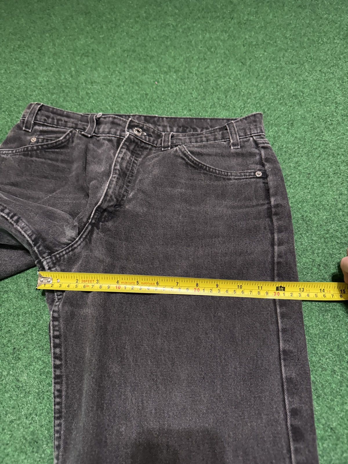 Levi's Vintage Clothing Levis 550 Black 34x30 Orange Tab Relaxed Wide Leg 90s Jeans Size US 34 / EU 50 - 10 Thumbnail