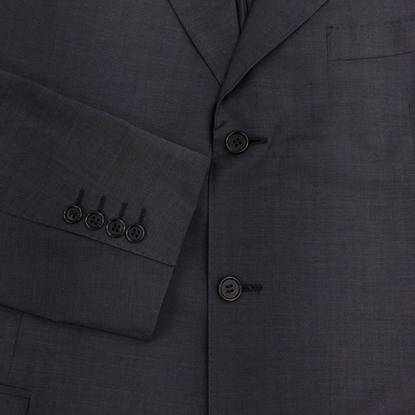 Canali Canali Size IT 52 US 42L Sport Coat Super 120s Wool Charcoal Size 42L - 19 Thumbnail