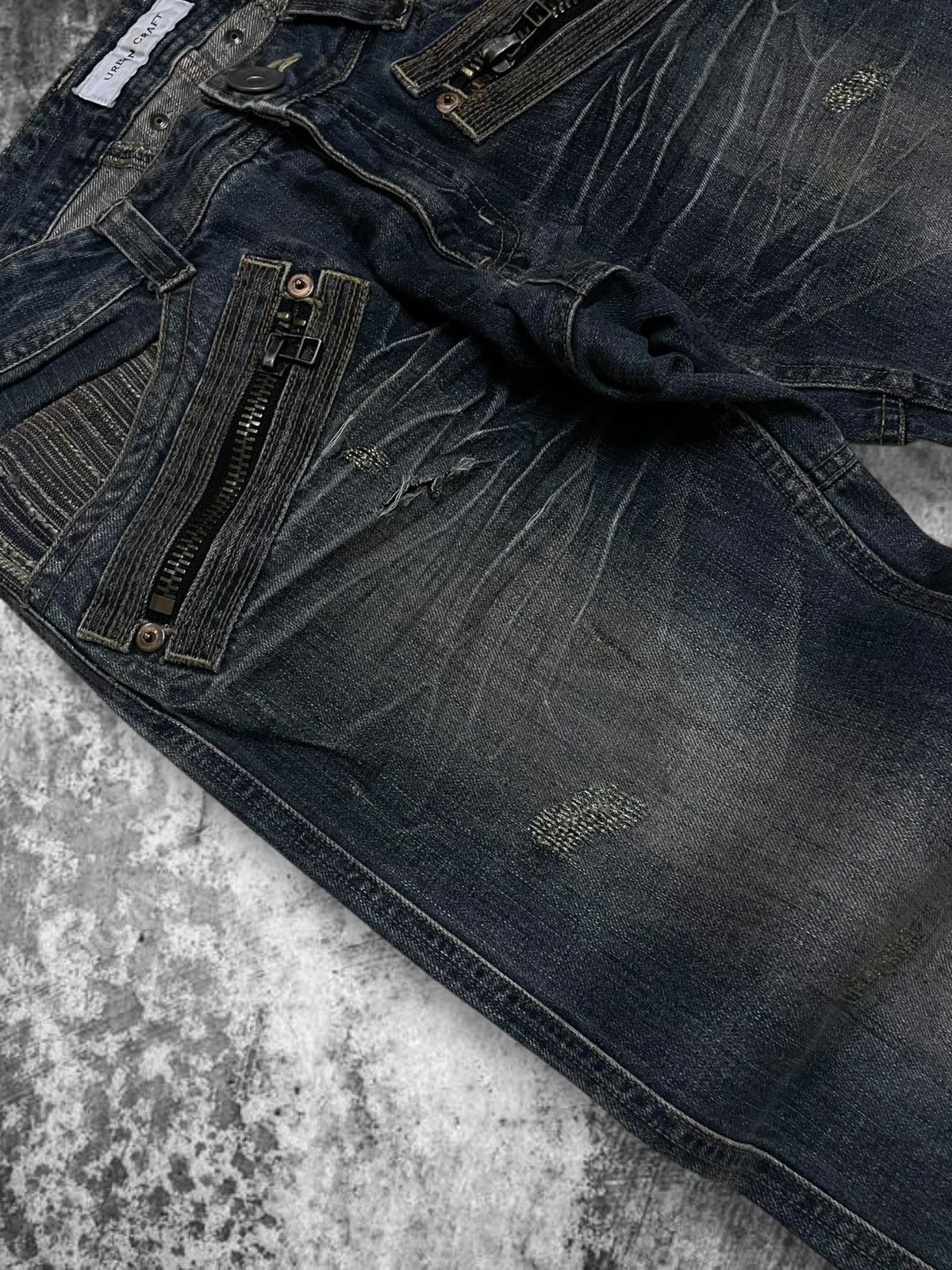 Japanese Brand Vintage Japan Designer 90’s Urban Craft Distressed Denim Size US 32 / EU 48 - 7 Thumbnail