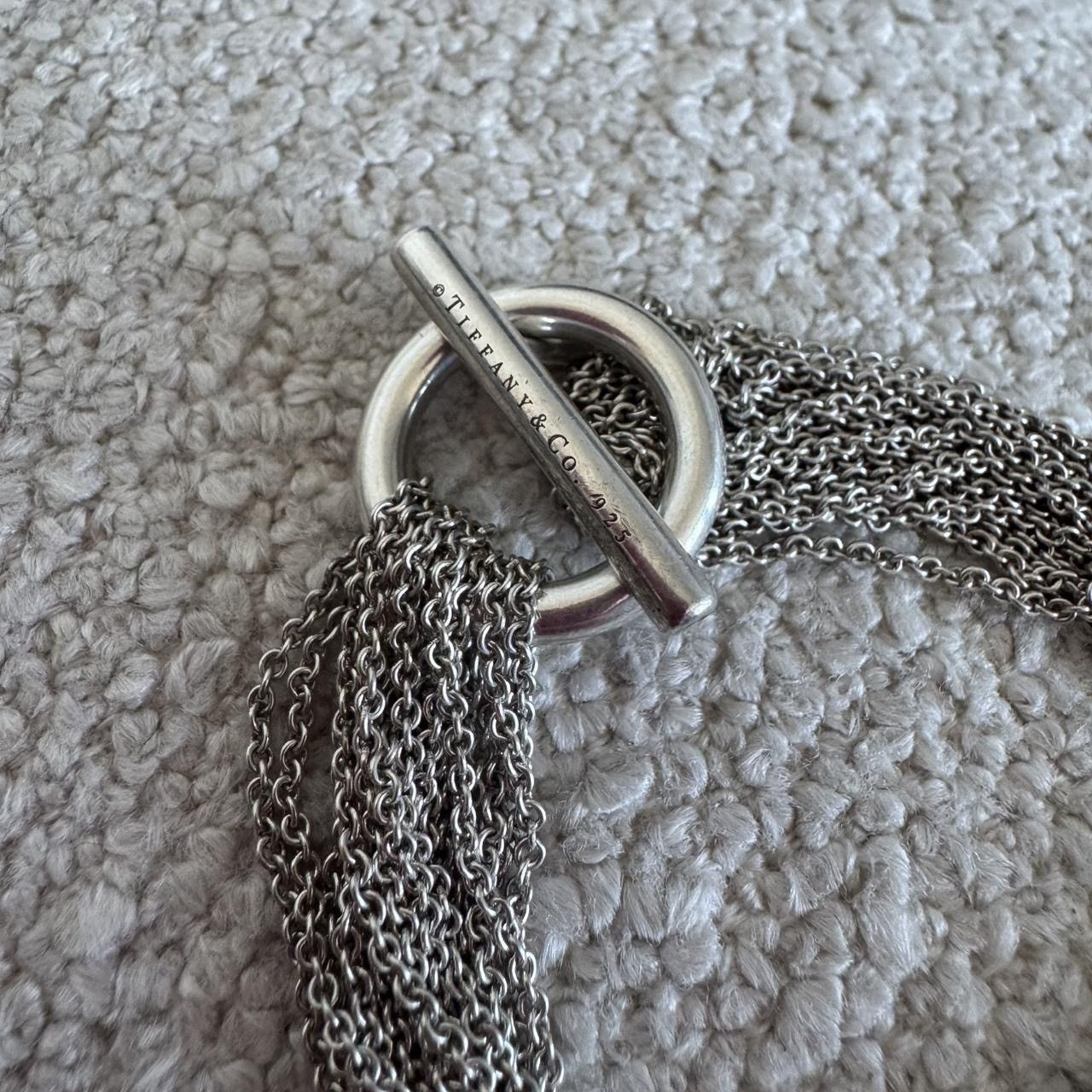 Tiffany & Co. Tiffany & Co Silver Multi Strand Mesh Heart Toggle Bracelet Size ONE SIZE - 4 Thumbnail
