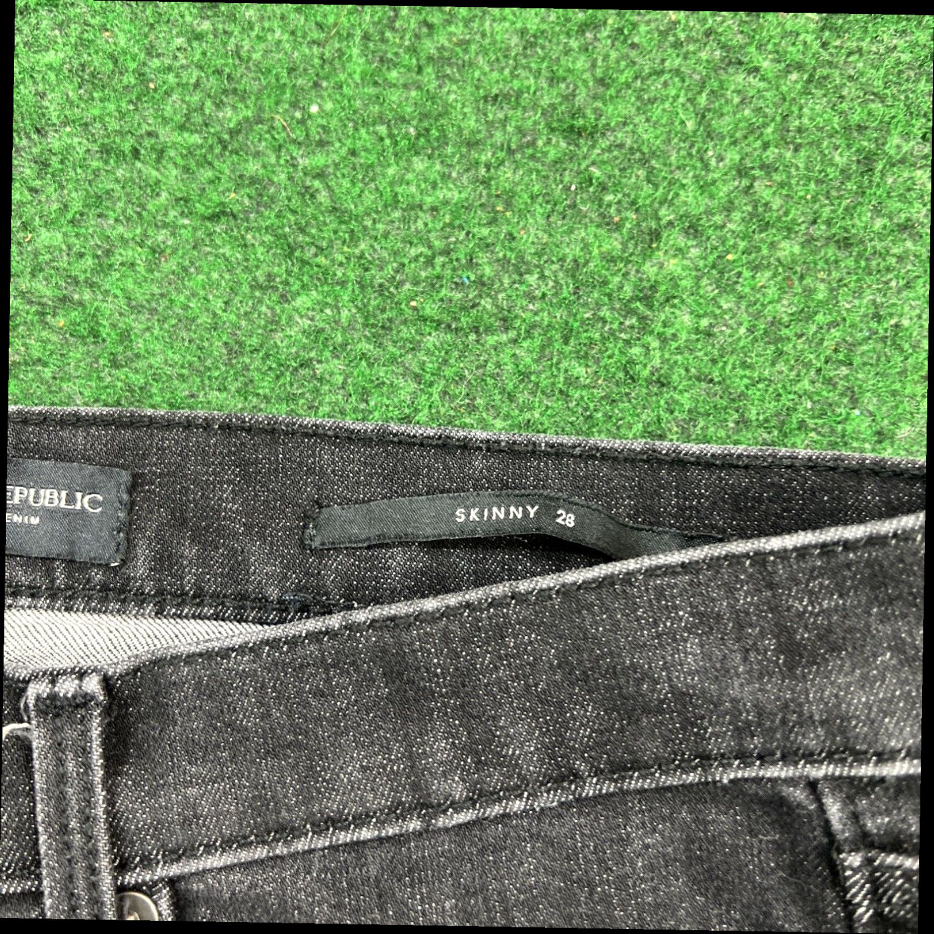 Banana Republic Banana Republic Skinny Jeans Womens 28 Black Premium Denim Ankle Stretch 28x27 Size 28" / US 6 / IT 42 - 6 Thumbnail