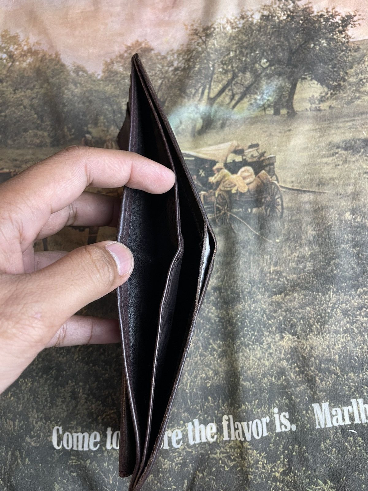 Gucci × Vintage Gucci Leather Monogram Wallet Size ONE SIZE - 4 Thumbnail