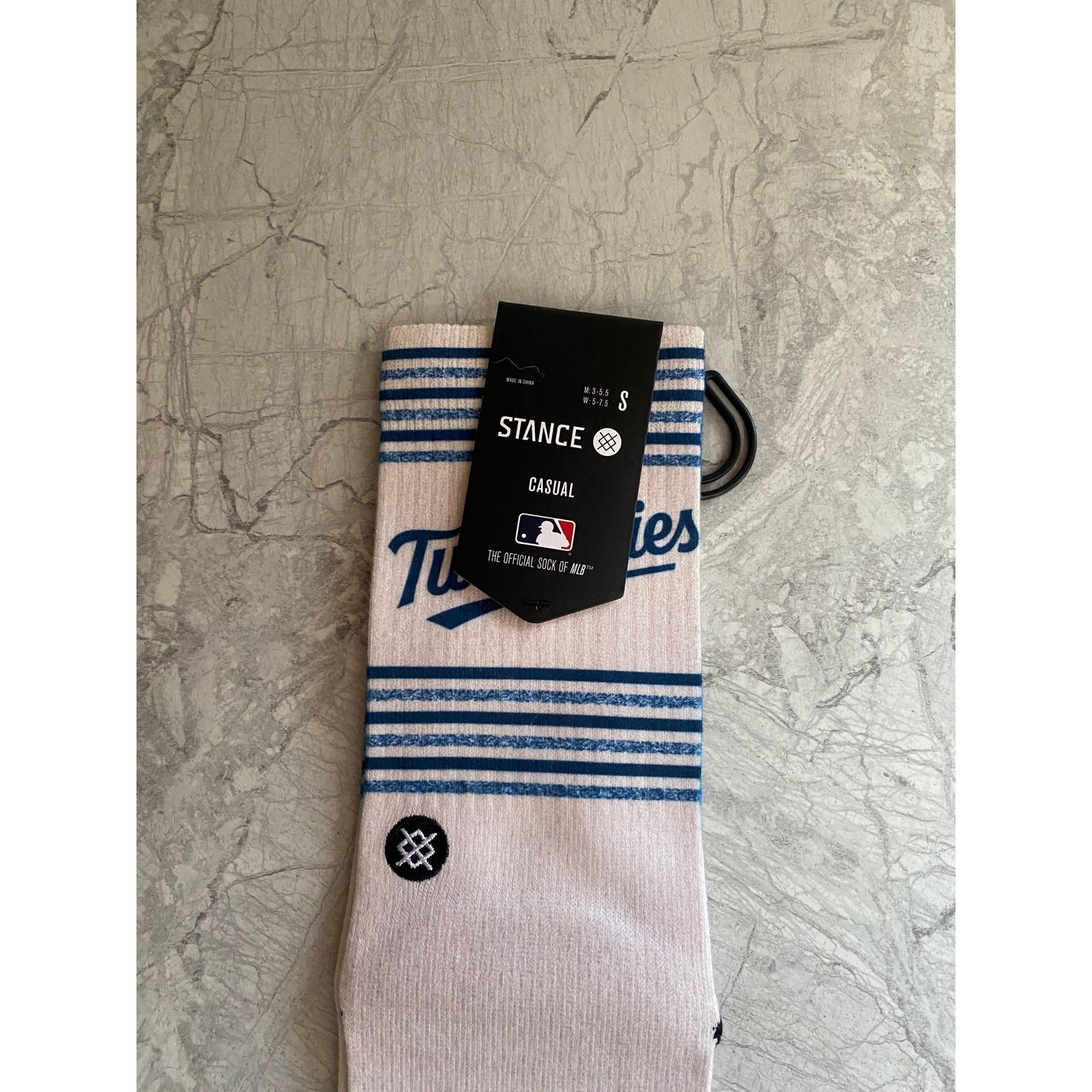 MLB NWT Minnesota Twins Knit Crew Length Socks Size Small Size ONE SIZE - 2 Thumbnail