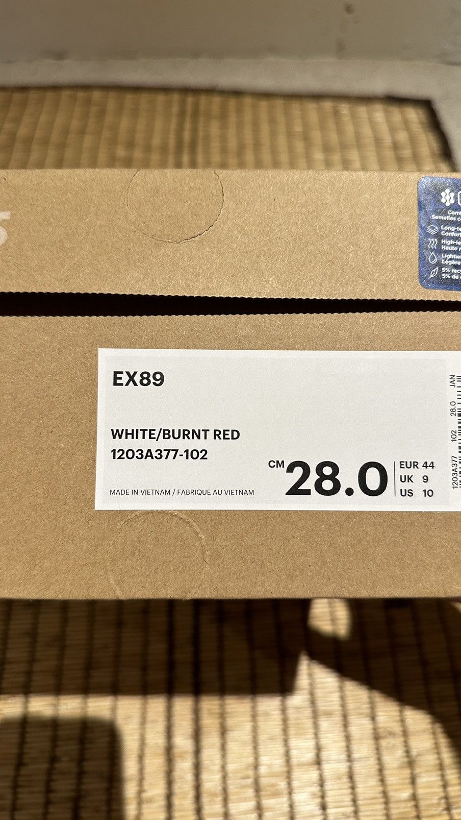 Asics EX89 « White/Burnt Red » Size US 10 / EU 43 - 8 Thumbnail