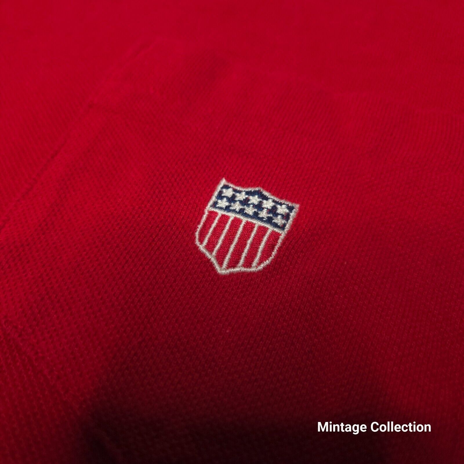Ralph Lauren VINTAGE POLO RALPH LAUREN RED PIQUE POCKET SHIRT FLAG SHIELD Size US XL / EU 56 / 4 - 4 Thumbnail