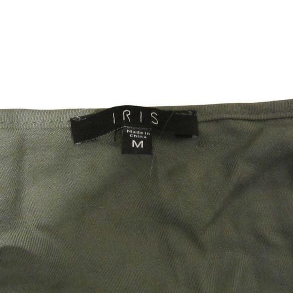Other Olive Green Button Front Long Sleeve Romper IRIS M Size 28" / US 6 / IT 42 - 3 Thumbnail