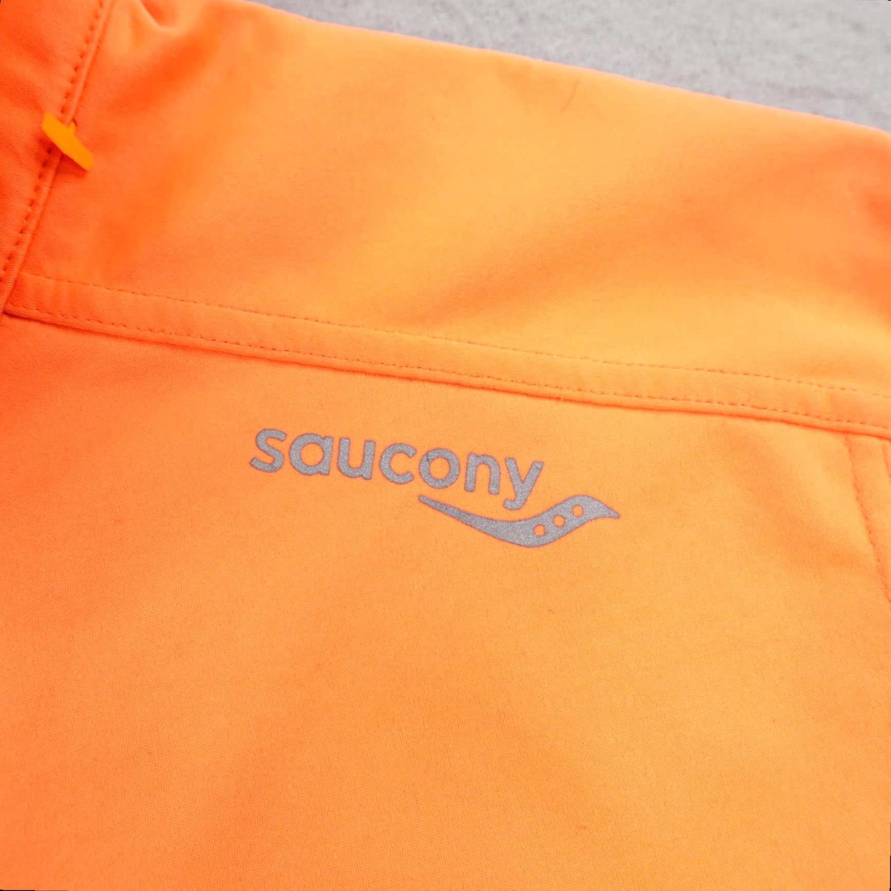 Saucony Saucony Jacket Mens XL Orange ViZiPRO Softshell Running Windbreaker Zip Up Coat Size US XL / EU 56 / 4 - 3 Thumbnail