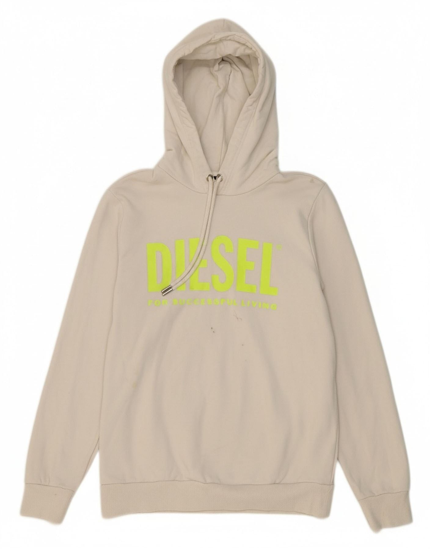 Diesel Mens Graphic Hoodie Jumper Small Grey Cotton Size US S / EU 44-46 / 1 - 1 Thumbnail