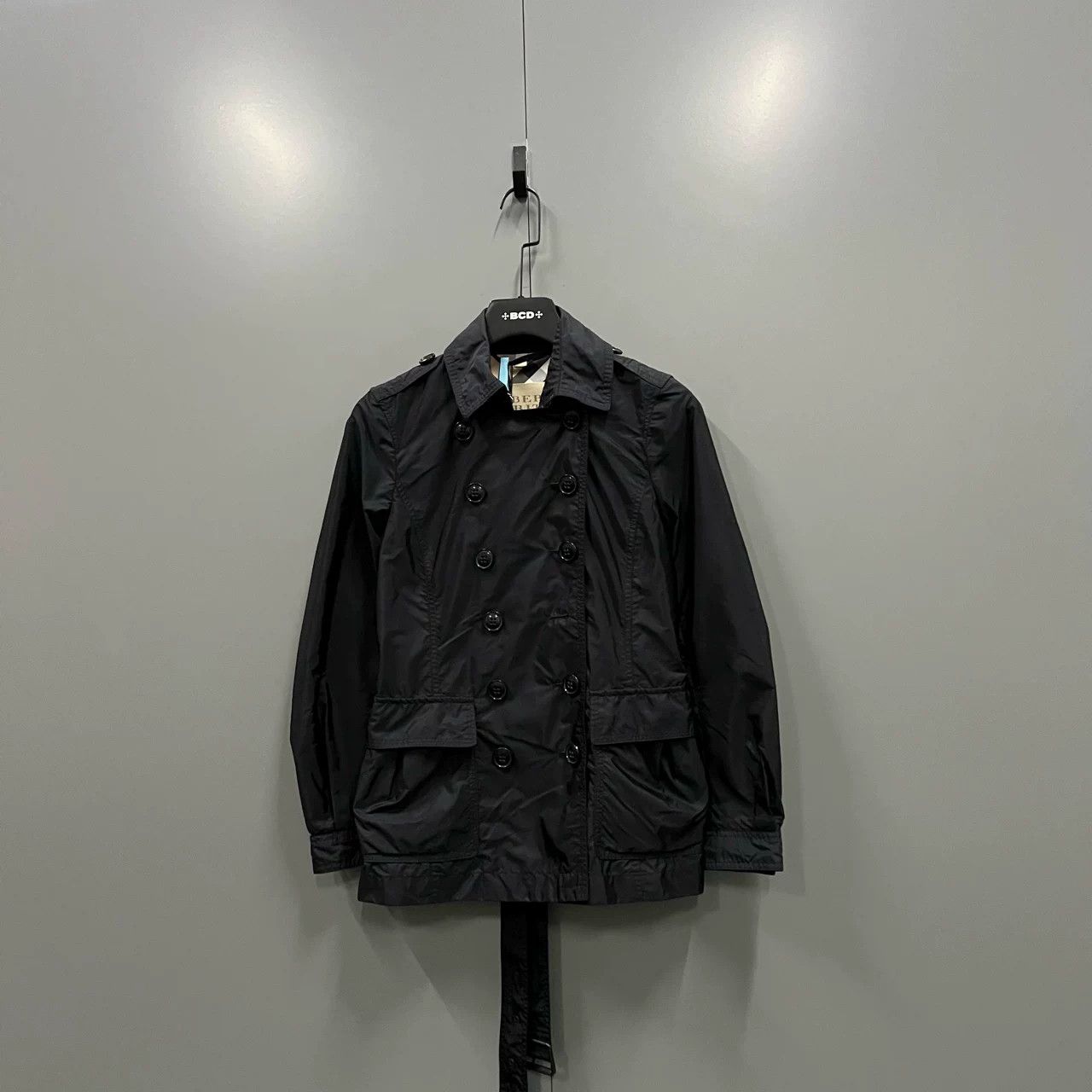 Burberry Burberry Black Double-Breasted Trench Coat Size XXS / US 00 / IT 34 - 1 Thumbnail