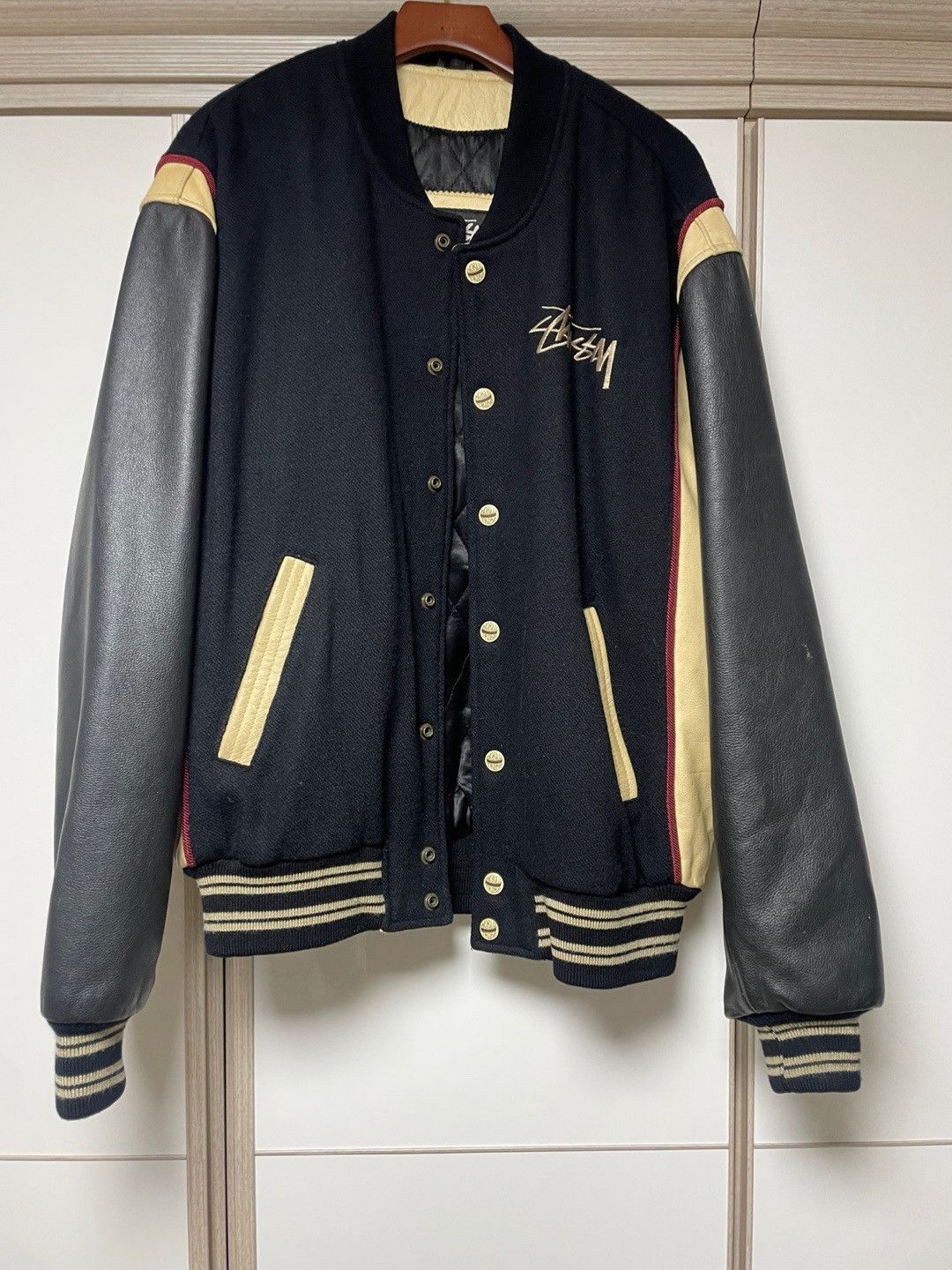 トップス STUSSY / SS Link Varsity Jacket Black StüSsy Ss-Link Varsity Jacket - Black | Editorialist