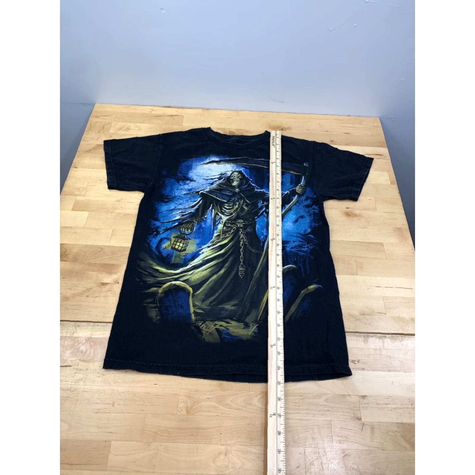 Vintage Grim Reaper T Shirt Mens S Black Reaper Death Horror 10948 Size US S / EU 44-46 / 1 - 4 Thumbnail