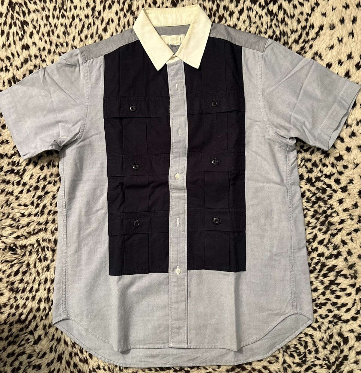 image of Comme Des Garcons x Ganryu Blue Shirt, Men's (Size Medium)