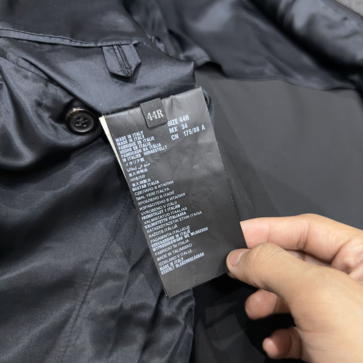 Designer × Prada Prada Single Breasted Double Lined Nylon Suit Blazer Size 44R - 5 Thumbnail
