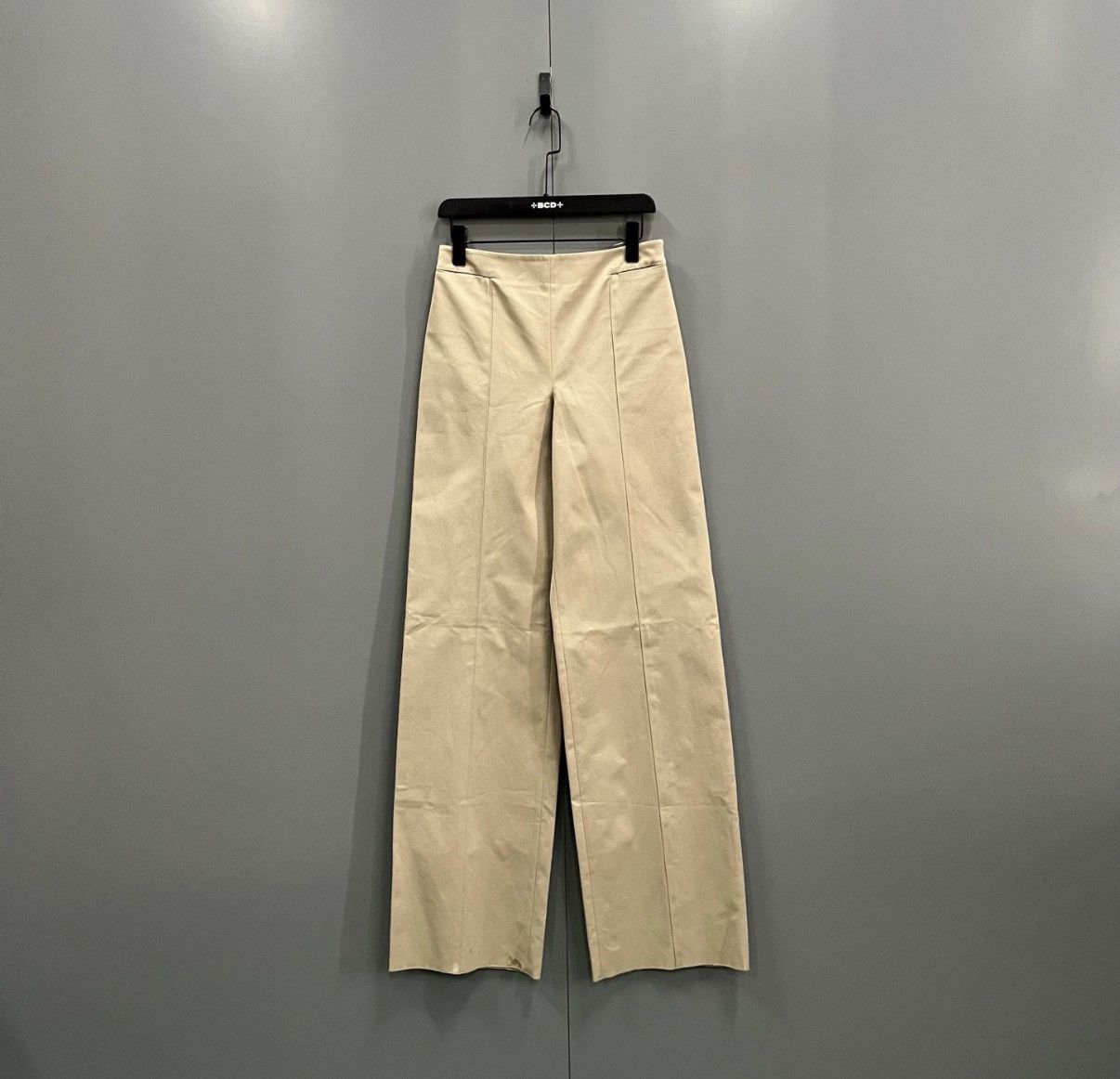 Hermes Hermès Khaki High-waisted Wide-leg Pants J41 Size 25" / US 0 / IT 36 - 1 Thumbnail
