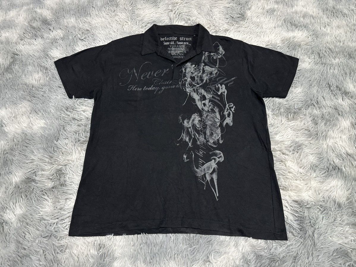If Six Was Nine 🔥Sick Y2K Defective Struct Cross Skull Poem Shirt Goth Punk Size US L / EU 52-54 / 3 - 5 Thumbnail