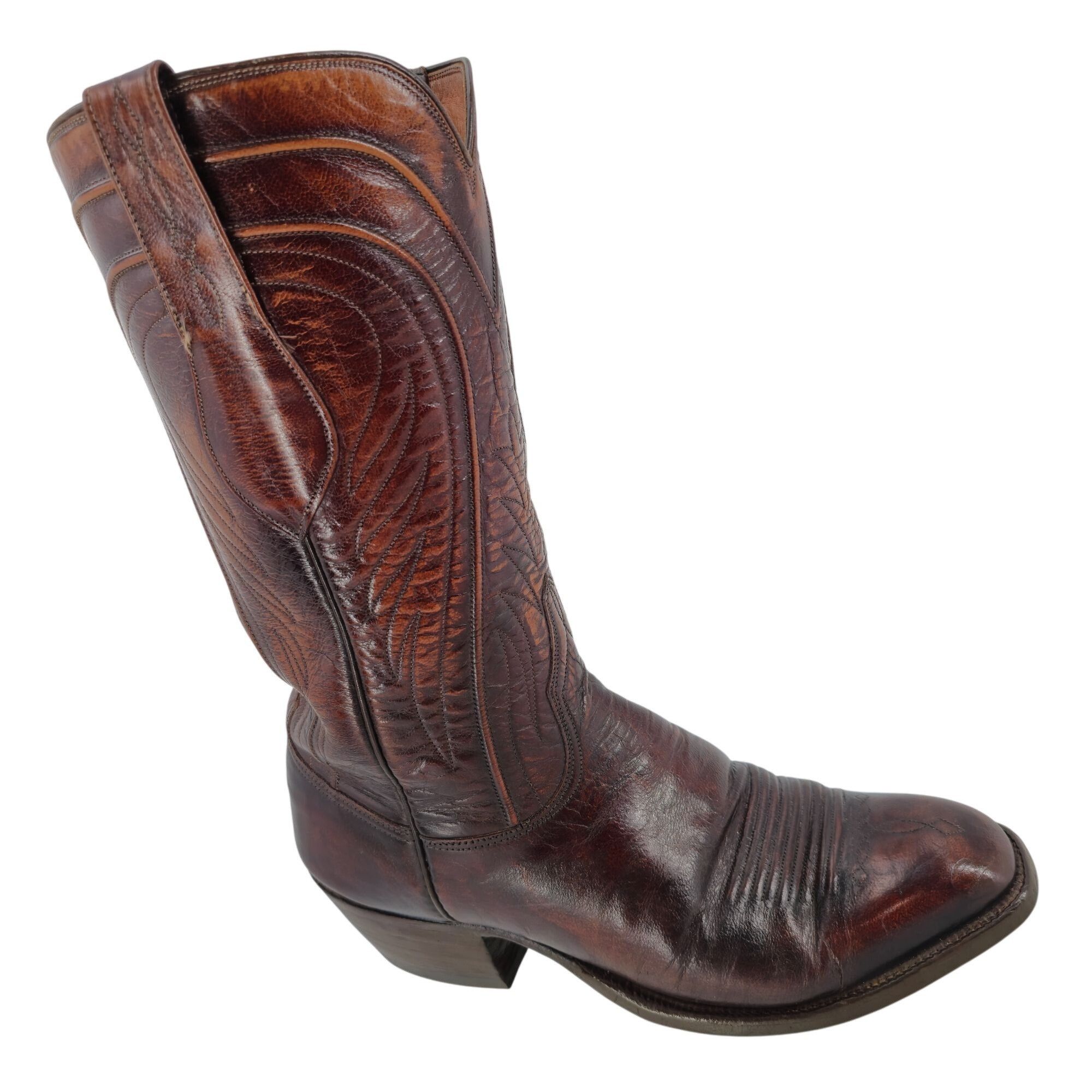 1979 Lucchese San Antonio Men 8.5D Brown Leather Cowboy Boot