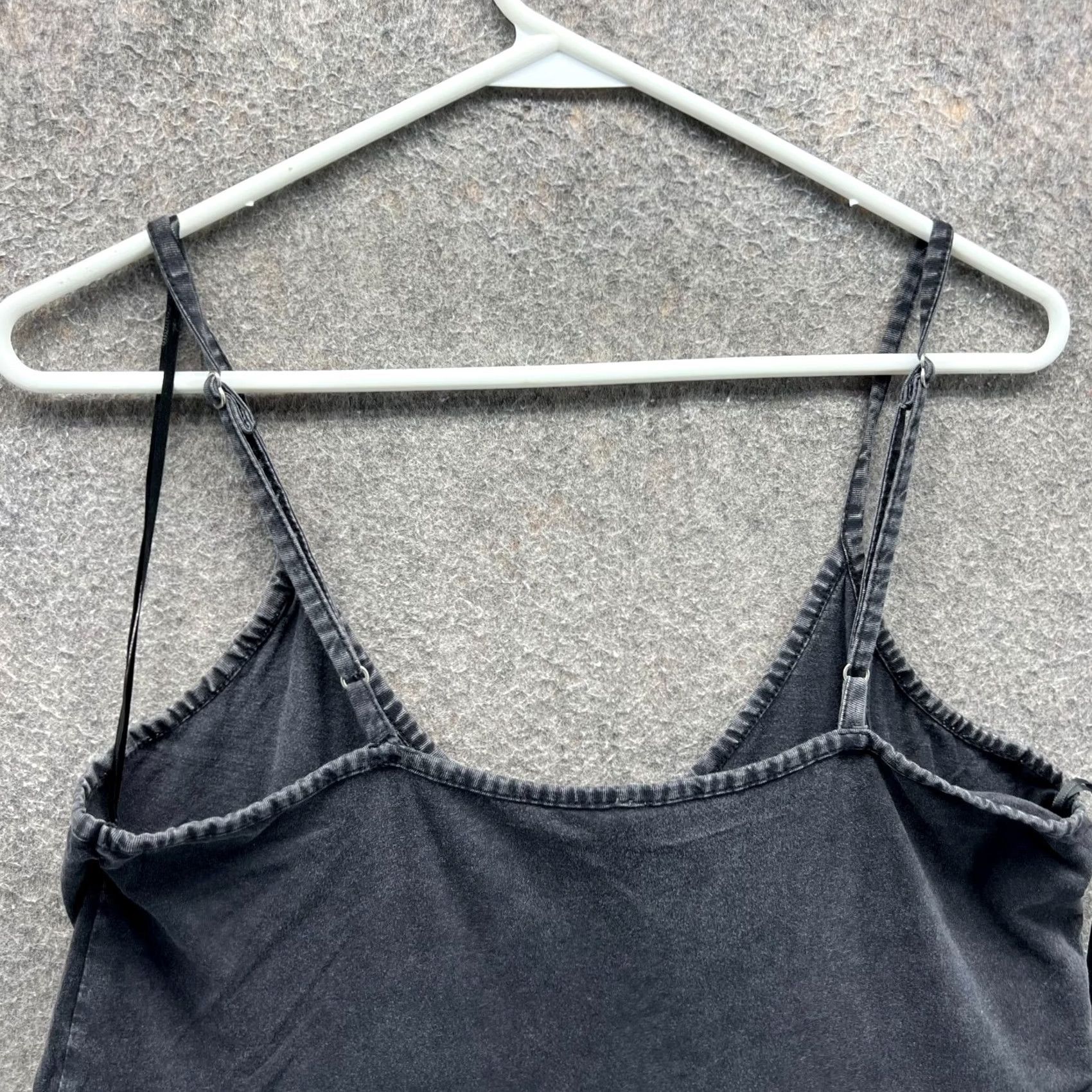 Anthropologie Anthropologie Tank Top Womens Medium Black Tiered Ruffle Sleeveless Grey Blouse Size M / US 6-8 / IT 42-44 - 4 Thumbnail