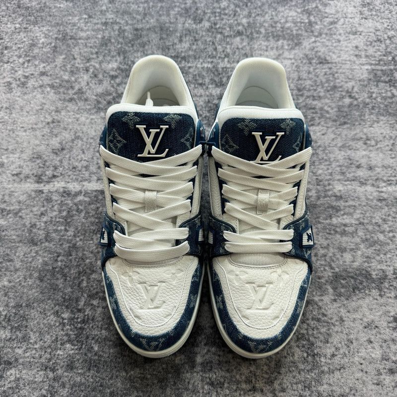 Louis Vuitton Louis Vuitton Denim Low-Top Fashion Sneakers -2508 Size US 8.5 / EU 41-42 - 2 Thumbnail
