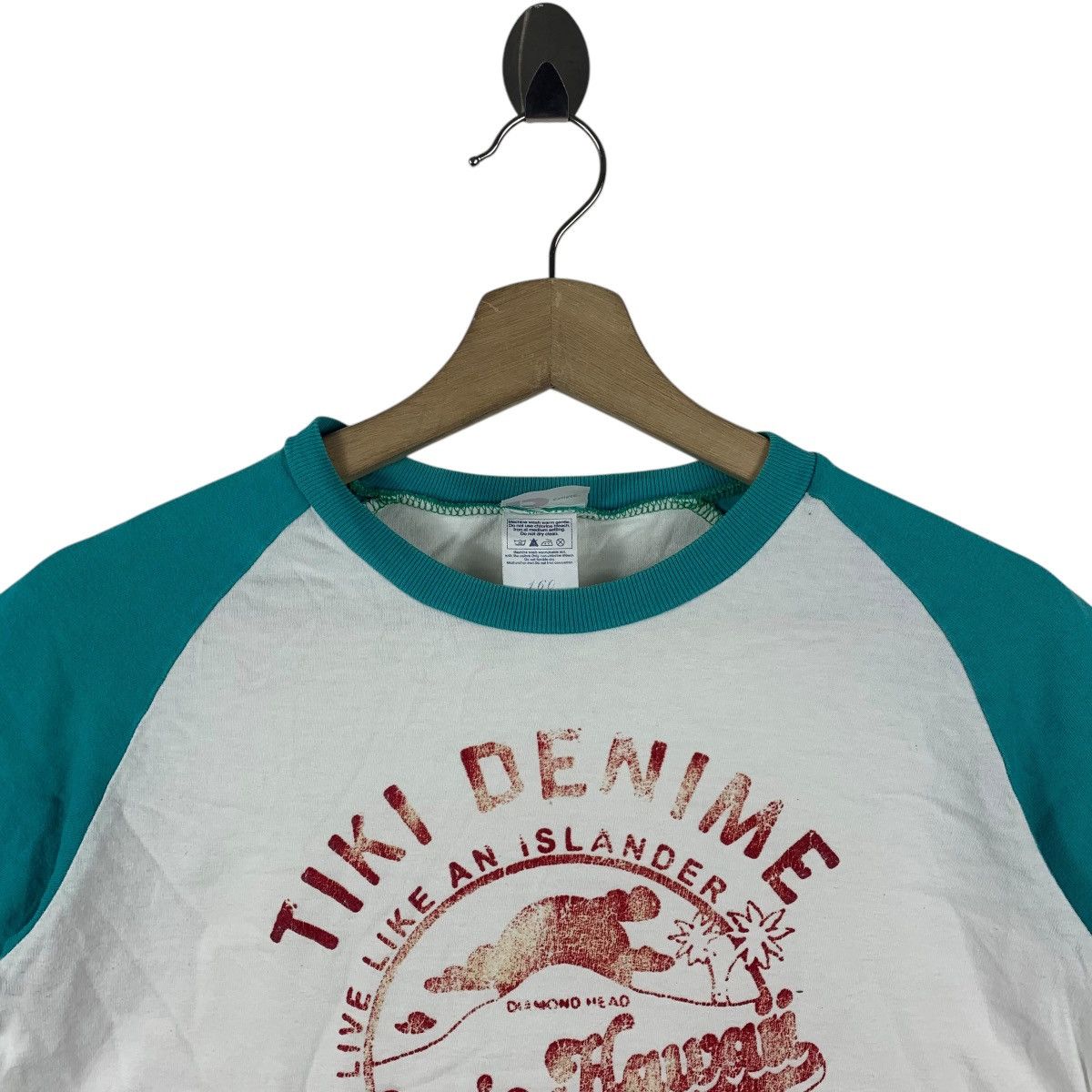 Denime × Japanese Brand DENIME tiki denime spellout distressed tee Size US S / EU 44-46 / 1 - 2 Thumbnail