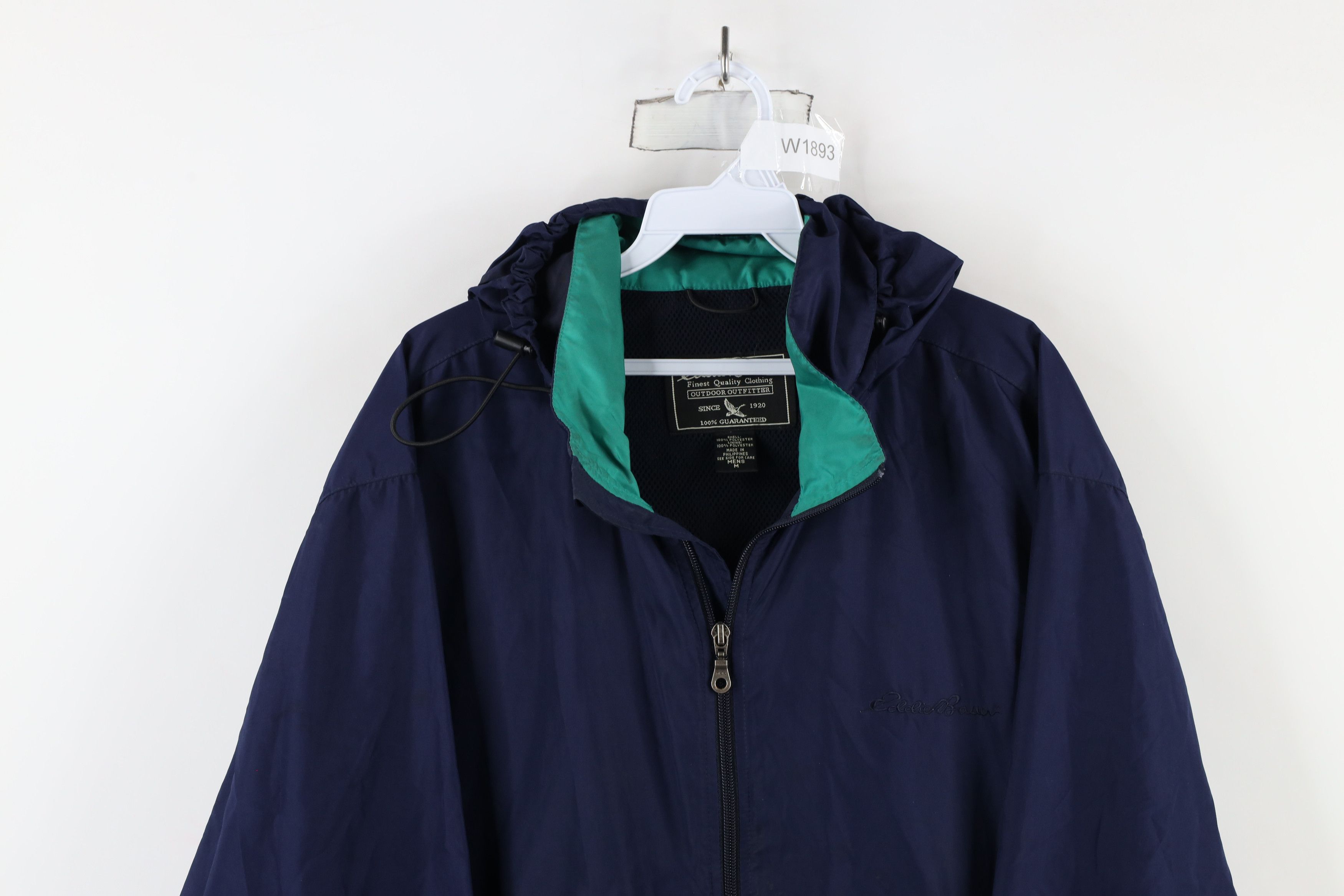 Eddie Bauer × Vintage Vintage 90s Eddie Bauer Out Hooded Rain Windbreaker Jacket Size US M / EU 48-50 / 2 - 2 Thumbnail
