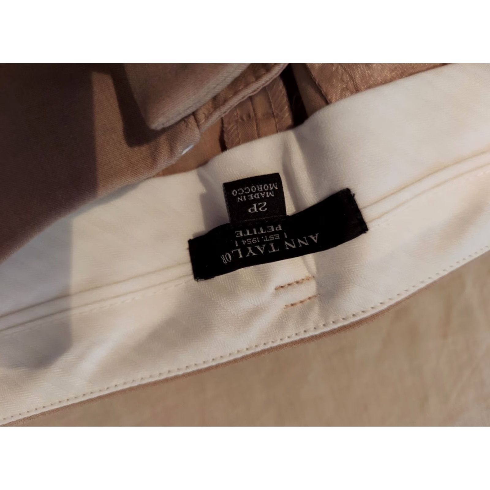 Ann Taylor Womens Ann Taylor Pants Chino Beige 8 Petite 2P Slack Trouser Khaki Dress 90s Womens Size 30" / US 8 / IT 44 - 4 Thumbnail