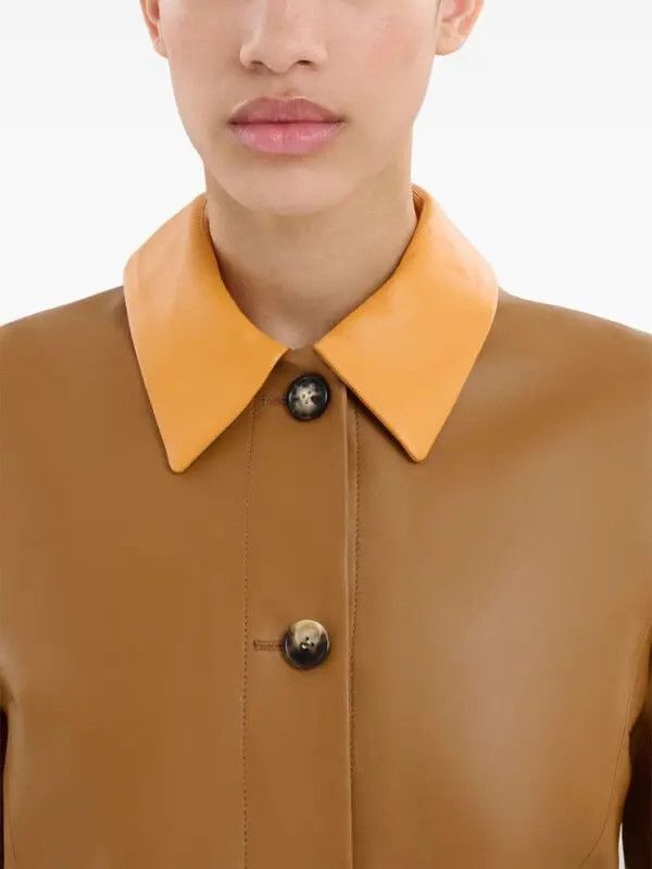 Marni oc11z0525 Contrasting Cuffs Jacket in Brown Size M / US 6-8 / IT 42-44 - 5 Thumbnail