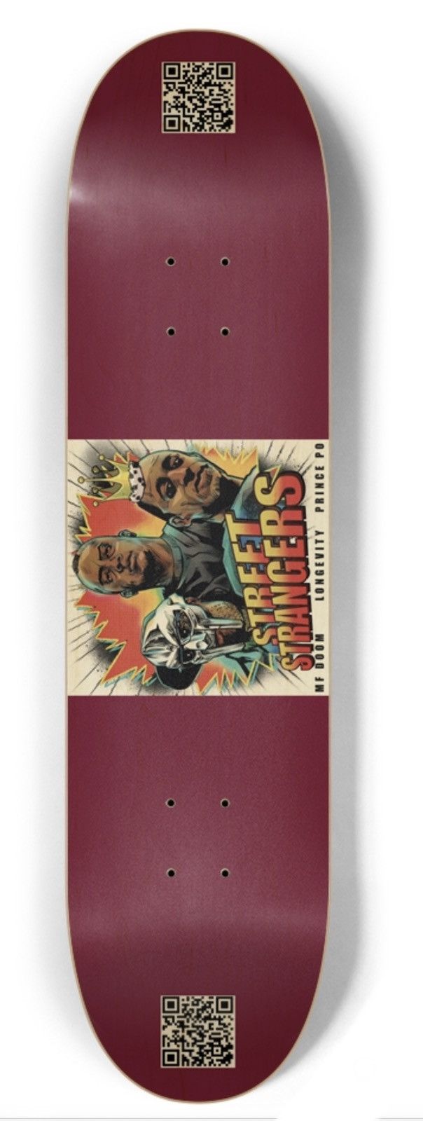 Other LONGEVITY MF DOOM PRINCE PO STREET STRANGERS BURGUNDY Skateb Size ONE SIZE - 2 Thumbnail