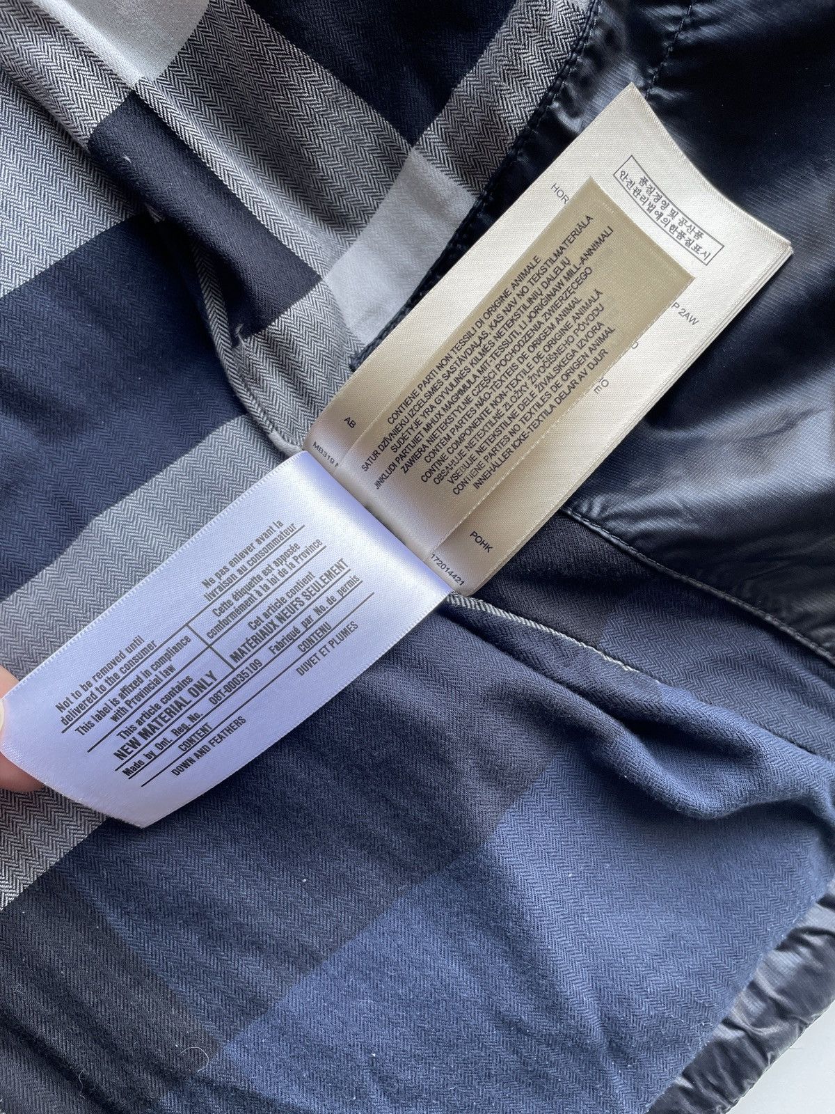 Burberry Burberry Brit Down Navy Blue Nova Check Size XS/S Size US XS / EU 42 / 0 - 16 Thumbnail