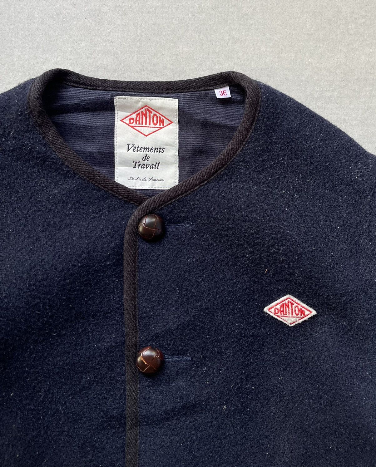 Danton Danton Japan Wool Blend Collarless Button Jacket Size US M / EU 48-50 / 2 - 5 Thumbnail