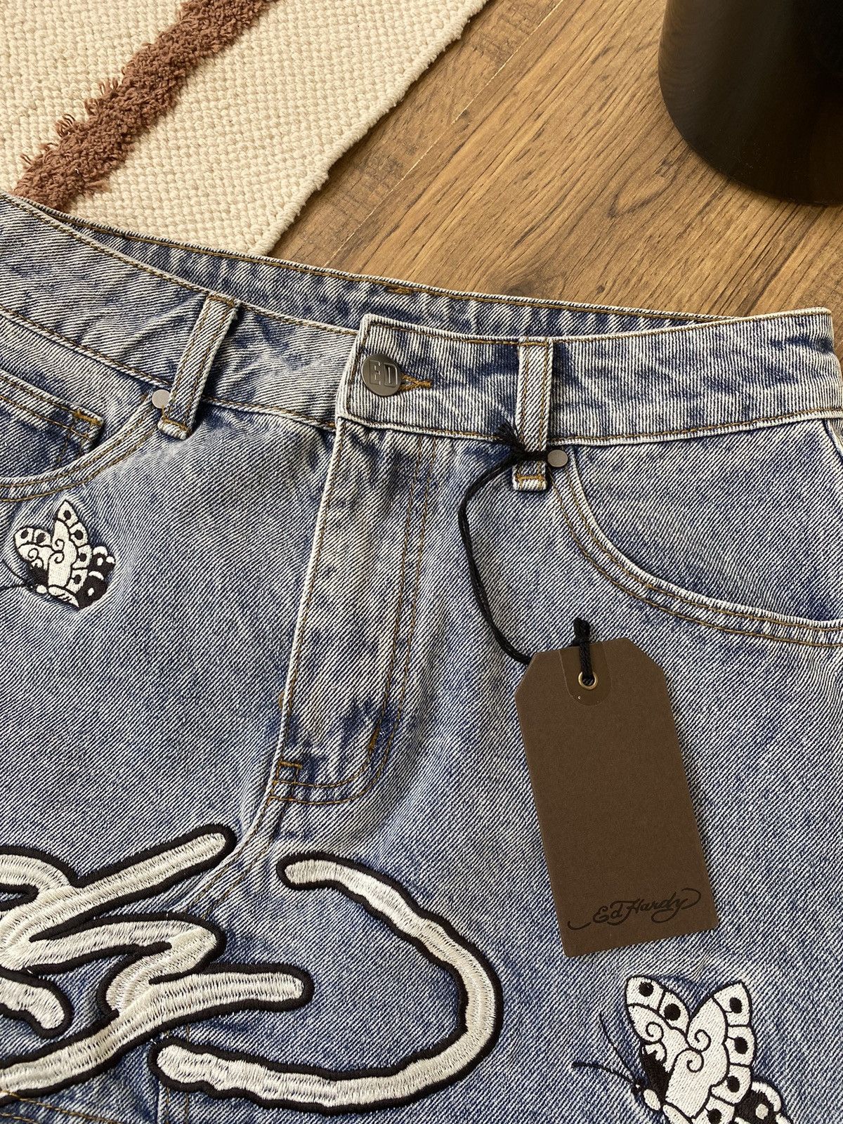 Ed Hardy ED HARDY WATER BUTTERFLY MINI SKIRT Size 30" / US 8 / IT 44 - 2 Thumbnail