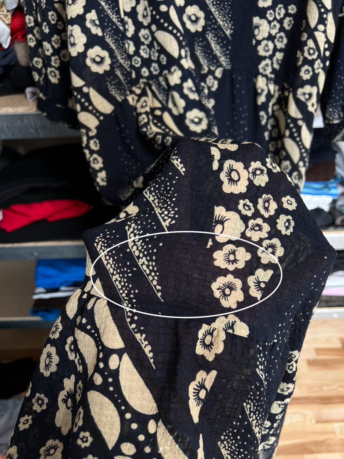 Designer × ba&sh Ba&sh Dress Women’s Giulia Floral Print Retro 3/4 Sleeve Sz1 Size XS / US 0-2 / IT 36-38 - 9 Thumbnail
