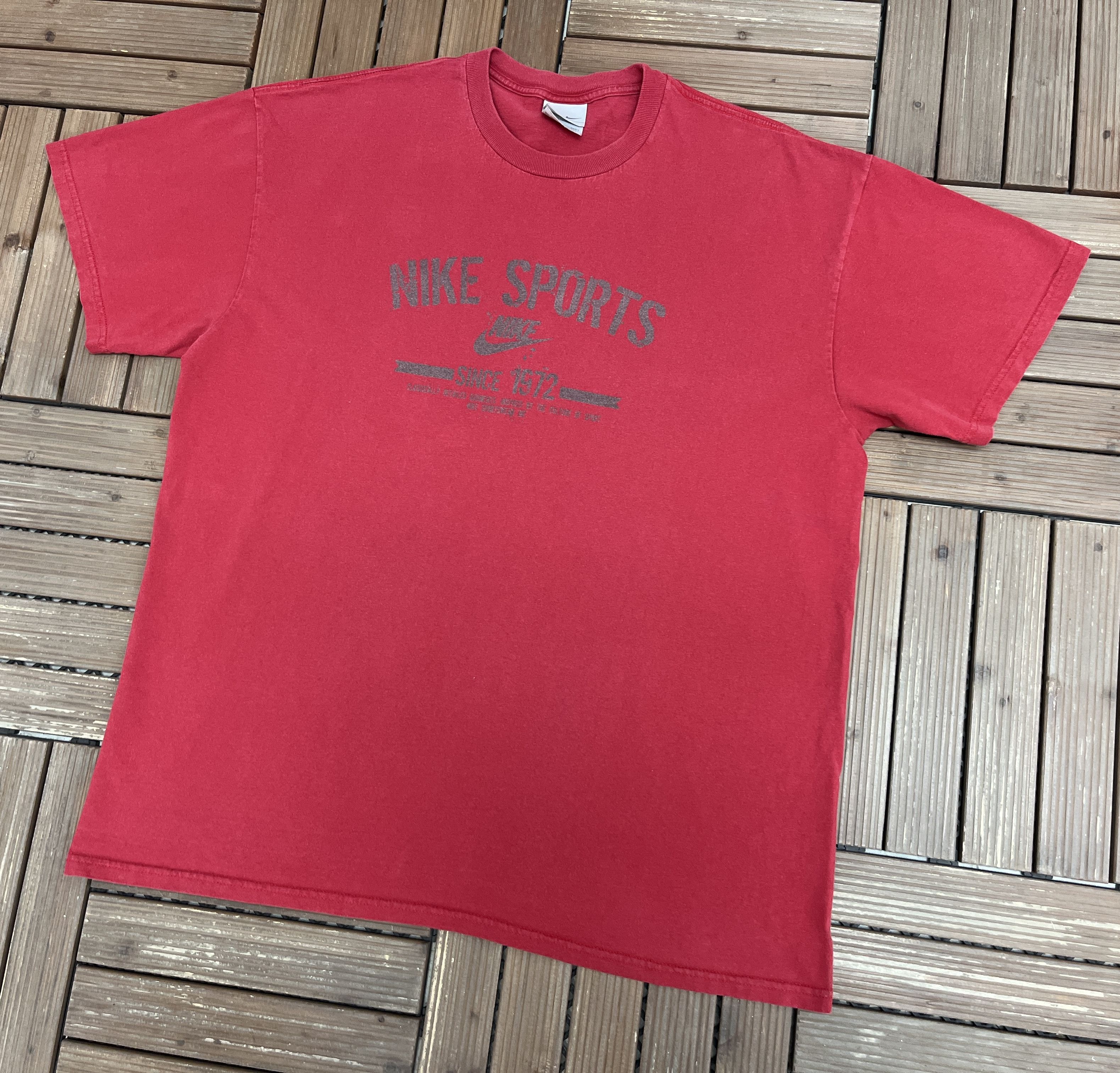 Nike × Vintage Nike Sports Vintage Red T-Shirt Tee Size US XXL / EU 58 / 5 - 3 Thumbnail