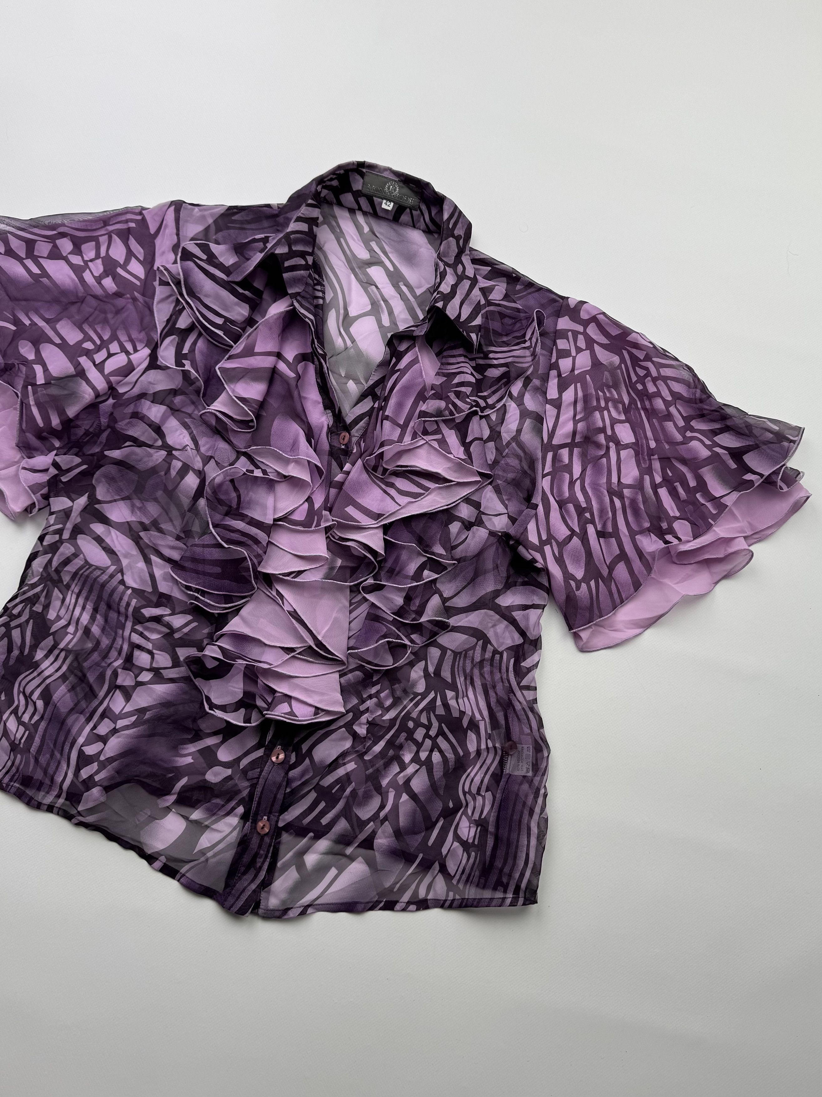 Japanese Brand Vintage Mesh Blouse B572(V324)E2 Size M / US 6-8 / IT 42-44 - 3 Thumbnail