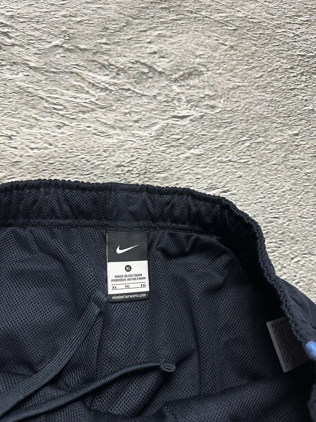 Nike × Vintage Nike track pants vintage navy nylon Y2K parachute baby blue Size US 34 / EU 50 - 3 Thumbnail