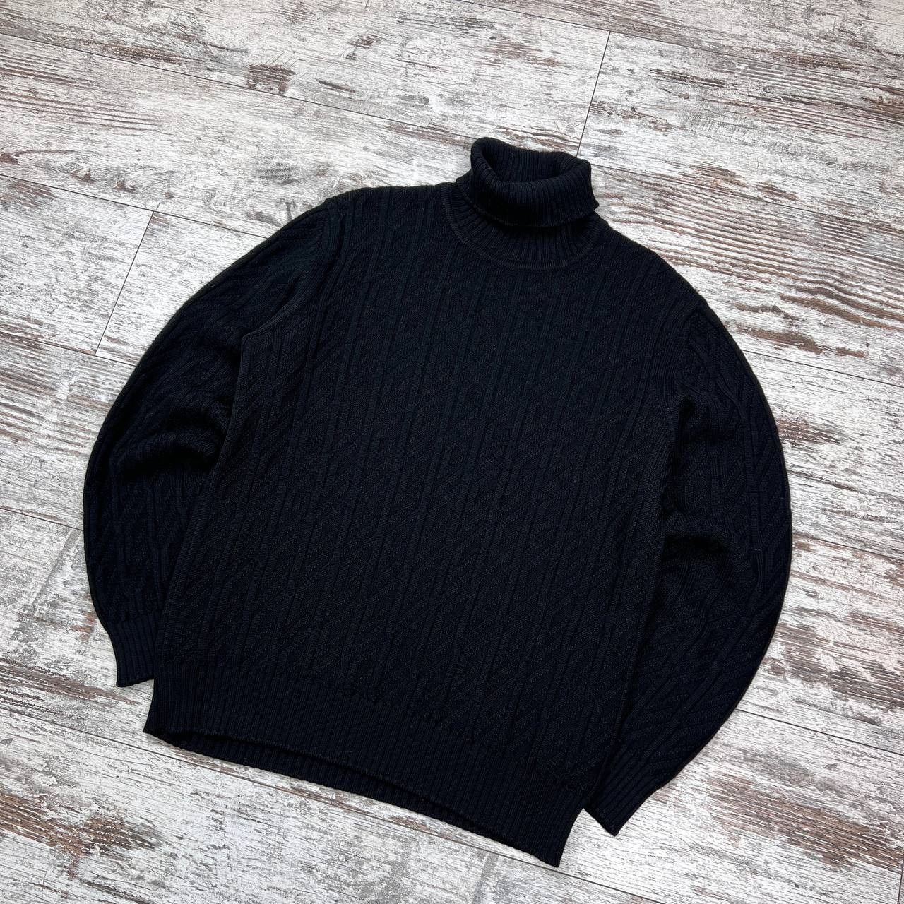 Versace Versace Black Sweater High Neck Size XL Size US XL / EU 56 / 4 - 4 Thumbnail