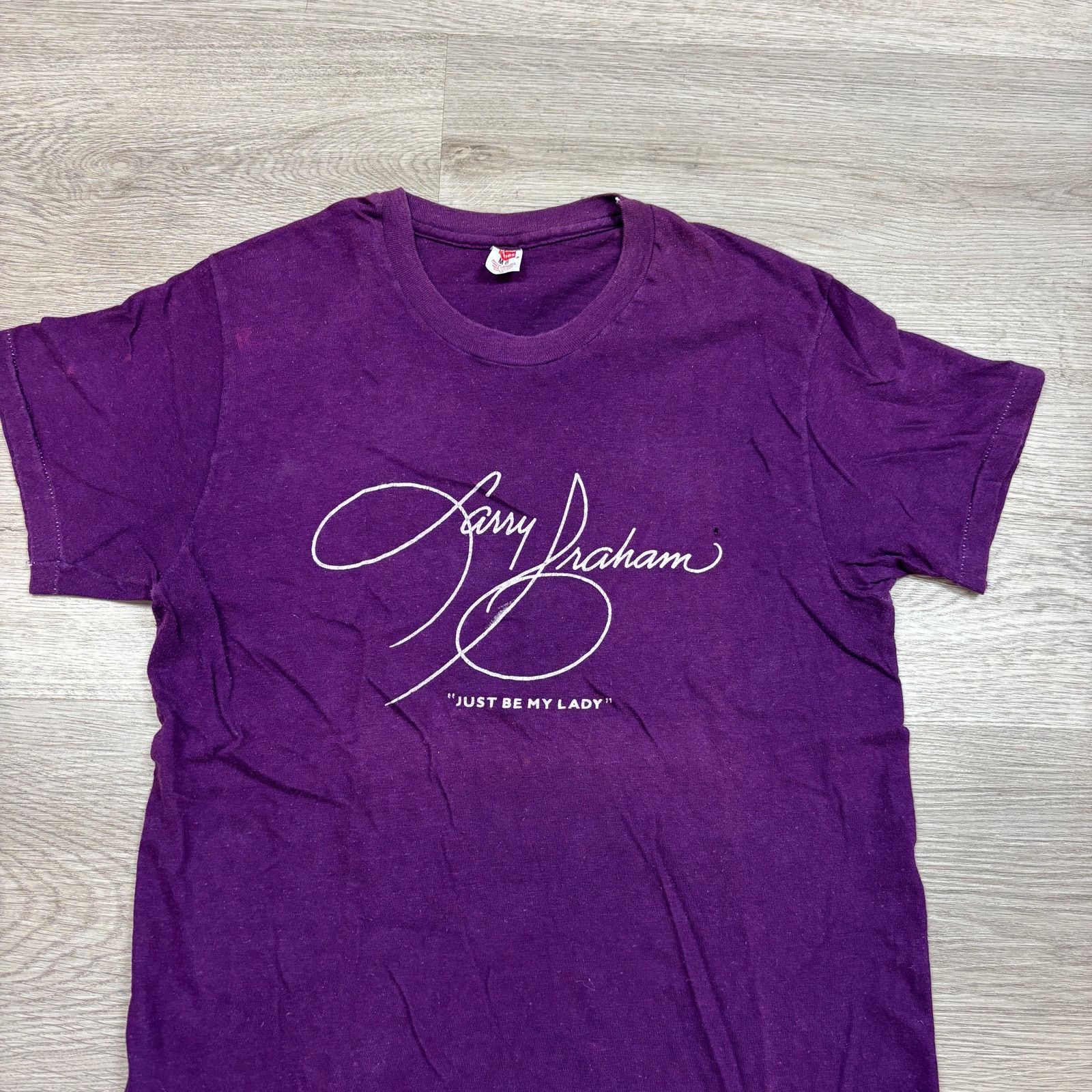 Hanes Rare LARRY GRAHAM Just Be My Lady 1981 Promo T Shirt M Size US M / EU 48-50 / 2 - 2 Thumbnail