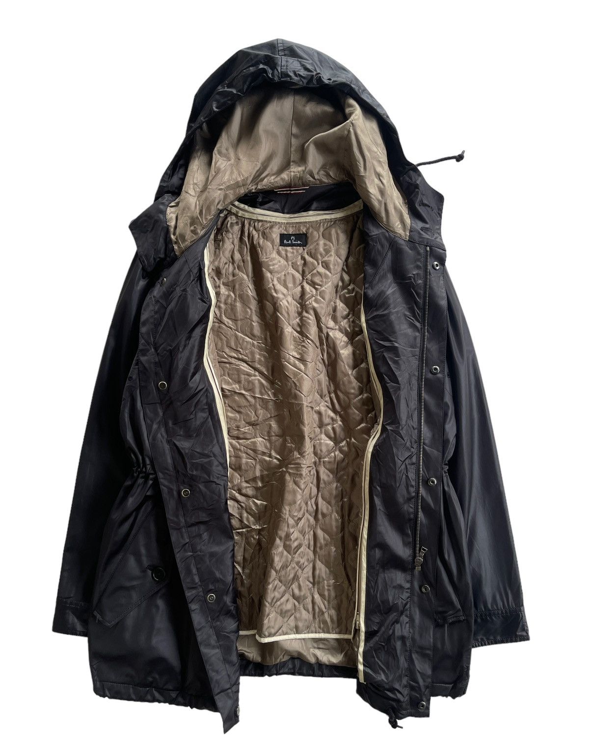 Paul Smith Paul Smith Solid Black Lined Hoodie Parkas Size US L / EU 52-54 / 3 - 9 Thumbnail