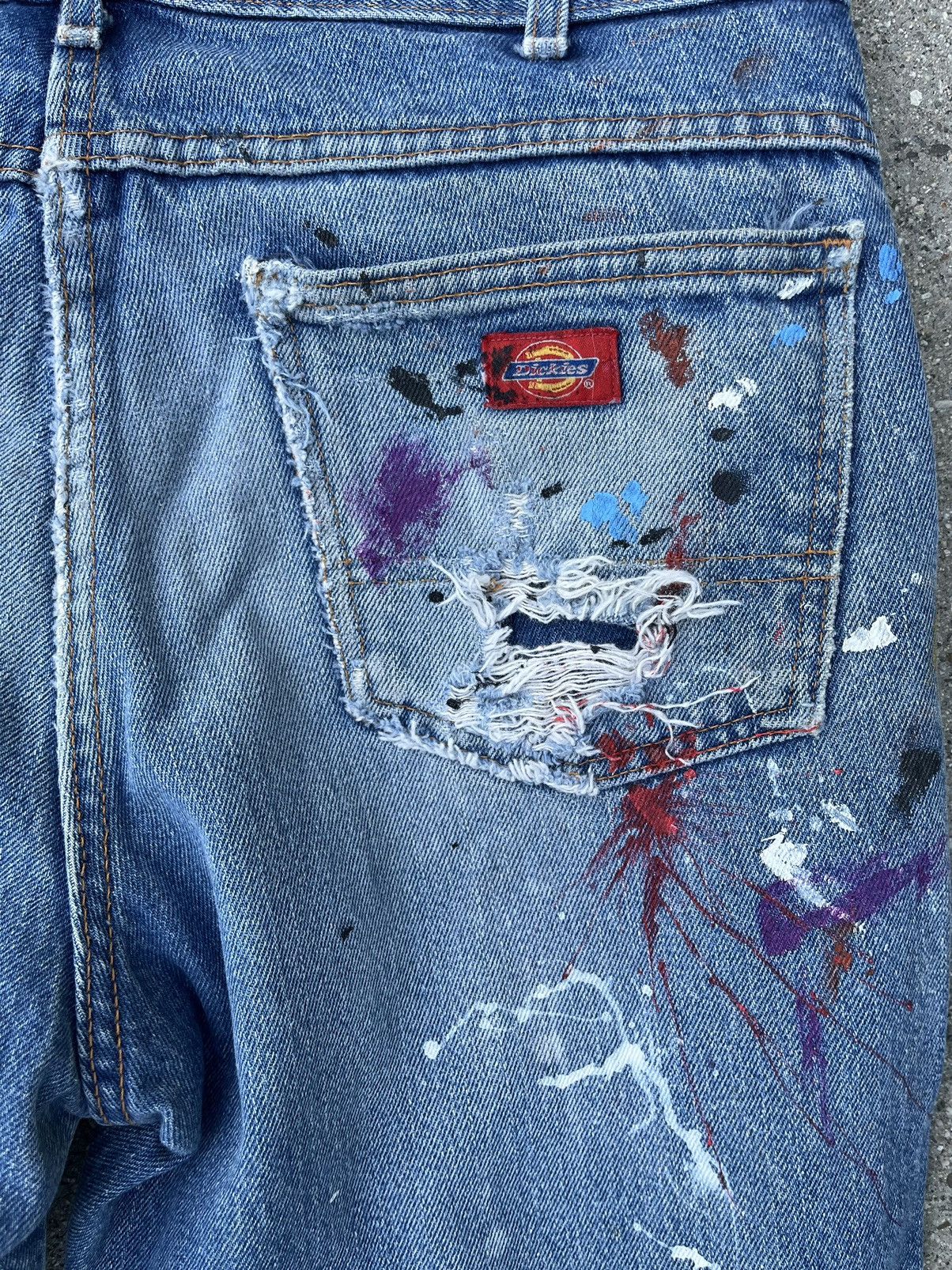 Vintage Dickies Work Carpenter Painter Pants Thrashed Distressed Size US 33 - 4 Thumbnail