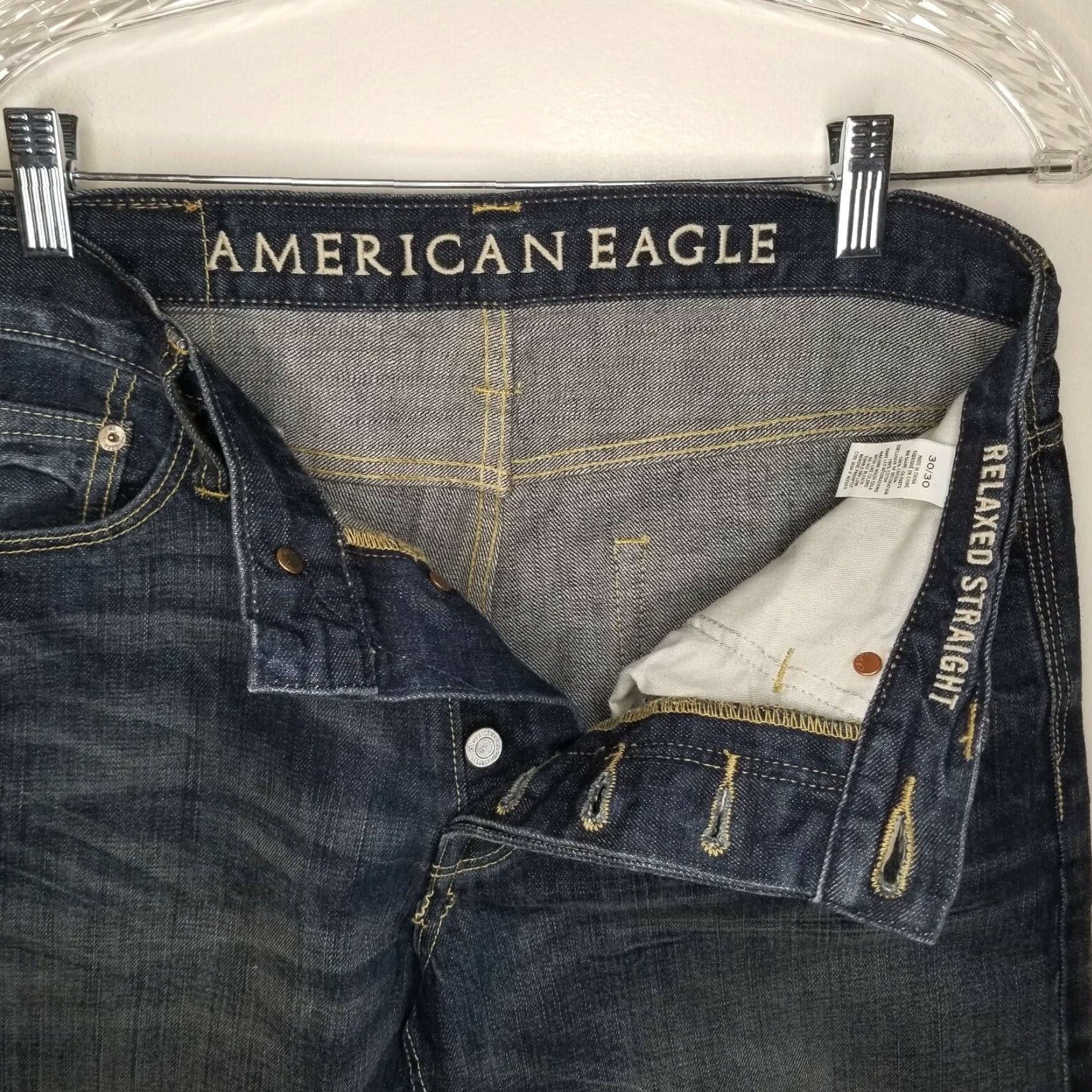 American Eagle Outfitters American Eagle Outfitters Jeans Adult 30x30 Blue Relaxed Straight Mens Size US 30 / EU 46 - 3 Thumbnail
