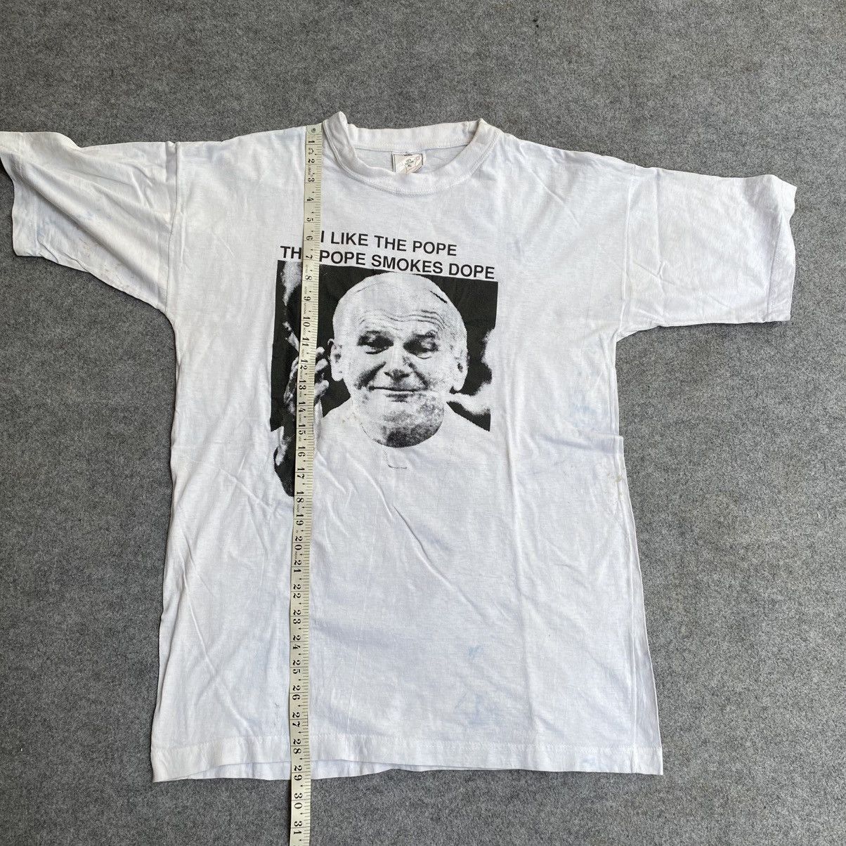 Rap Tees Vintage I like the pope the pope smokes dope T shirt Size US XL / EU 56 / 4 - 6 Thumbnail