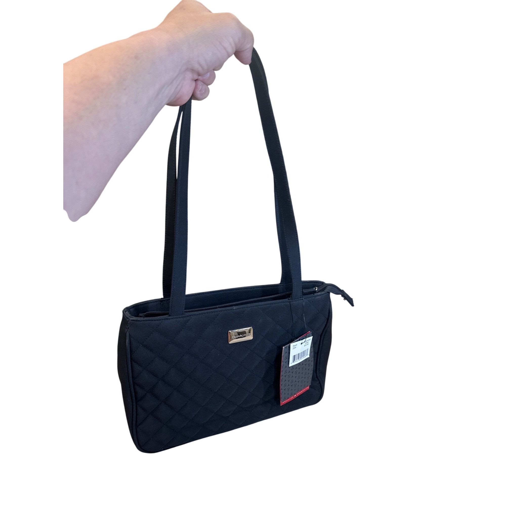 Other Frankie Johnnie womens black quilted Shoulder hand bag SKU81 Size ONE SIZE - 14 Thumbnail