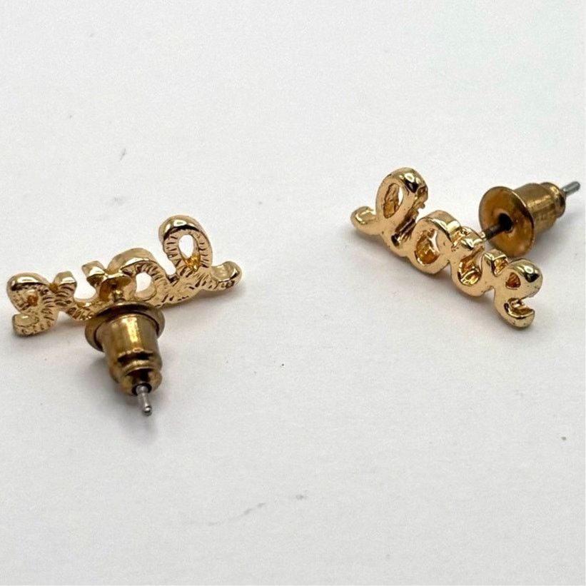 Other Gold Love Earrings Size ONE SIZE - 3 Thumbnail