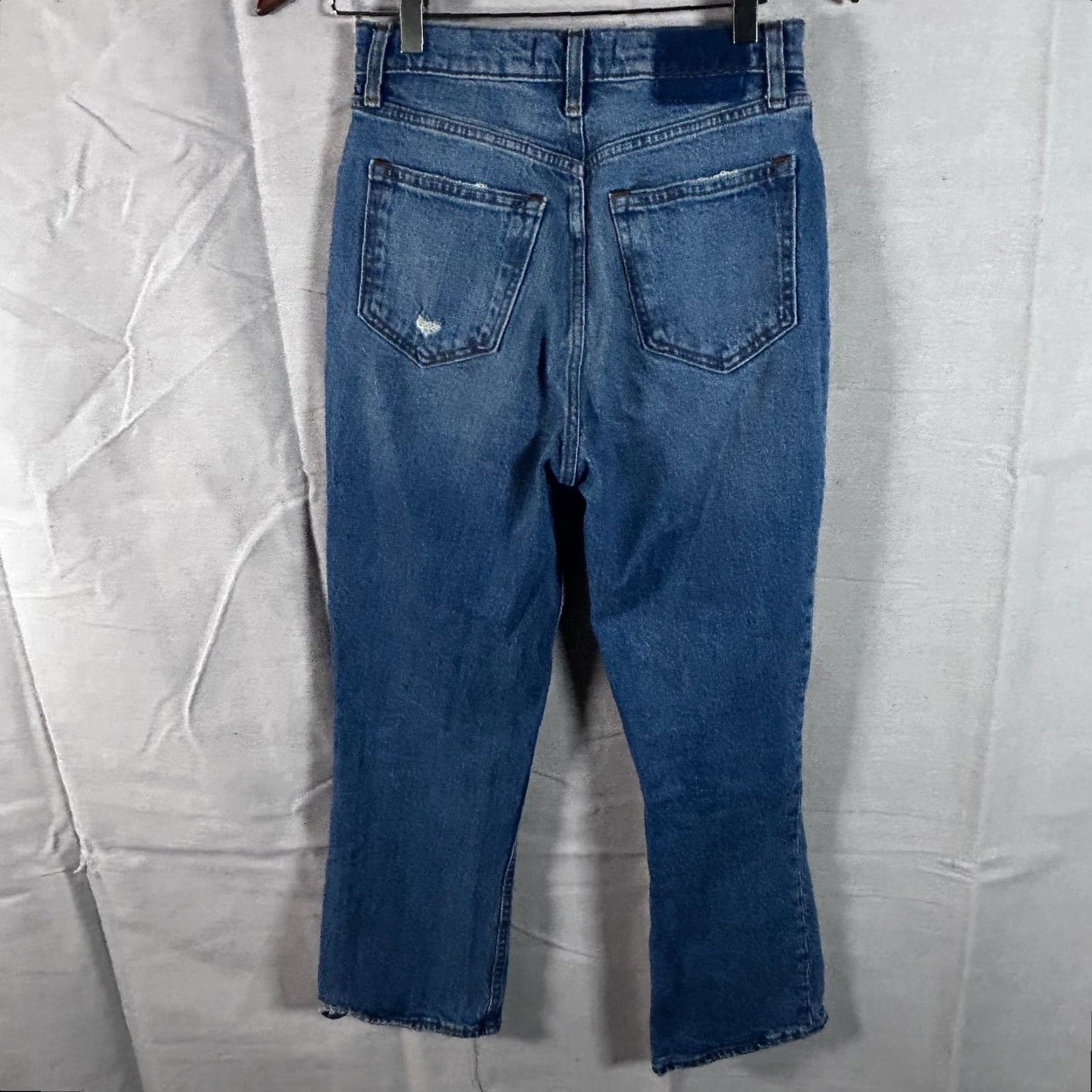 Abercrombie & Fitch Abercrombie & Fitch Jeans Blue Size 25 Ultra High Rise Kick Flare Distressed 5-Pocket Denim Women's Pants Vintage N/A Size 42" / US 20 - 4 Thumbnail