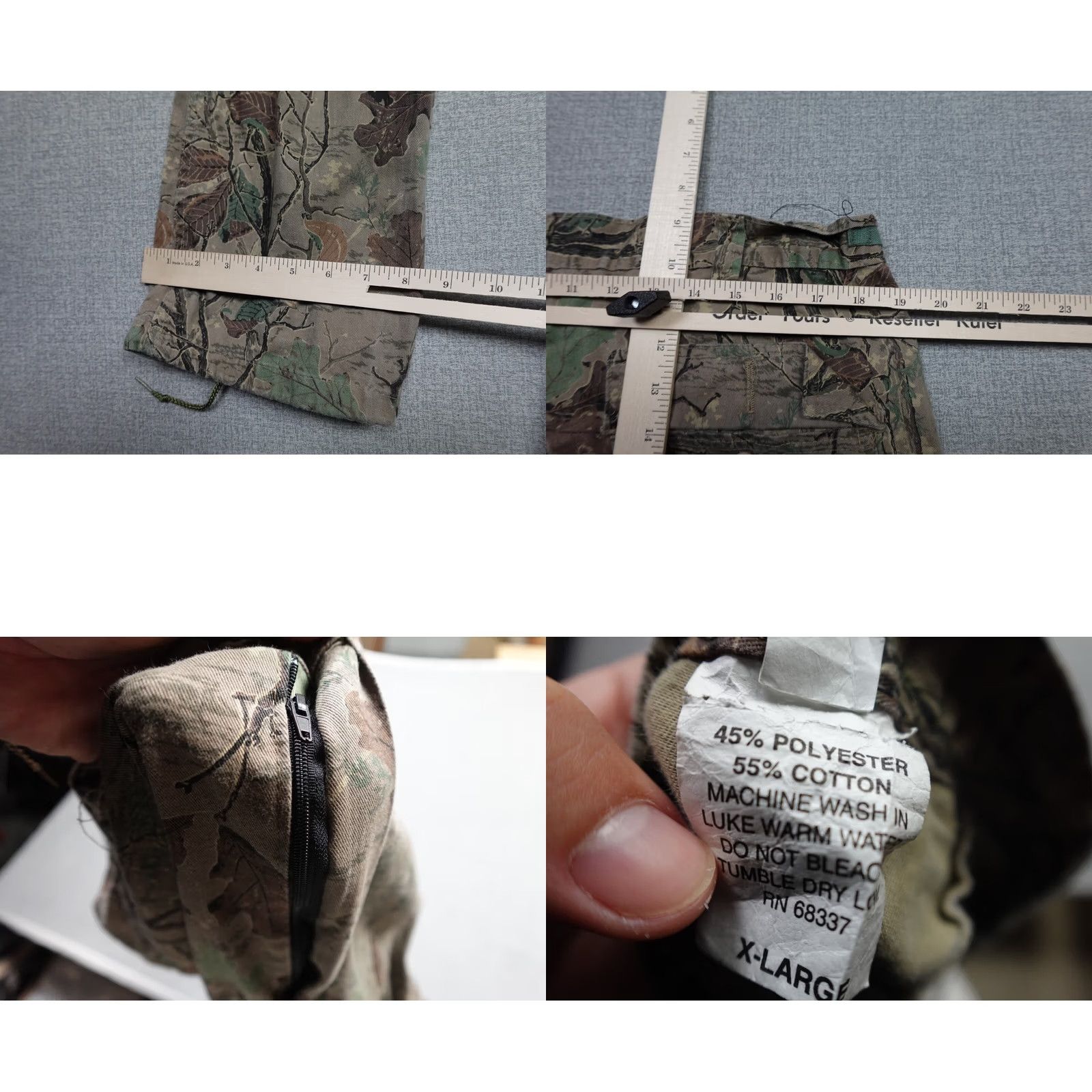 AMO Vintage Camo Pants Men's XL 38x32 Brown Lightweight Chino Workwear 5-Pocket Cargo Relaxed Straight Moisture Lightweight Size US 36 / EU 52 - 8 Thumbnail