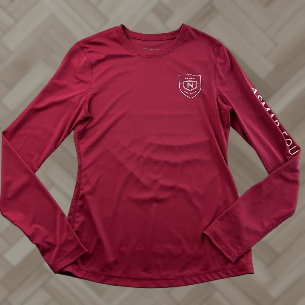 Pinko Asmar Equestrian Long Sleeve T-Shirt Women S Pink Polyester Recycled Size S / US 4 / IT 40 - 1 Thumbnail