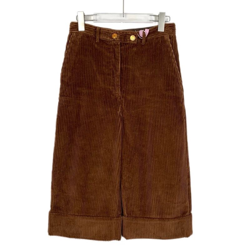 Gucci GucciDark brown leather brand cotton casual corduroy trouse Size US 38 / EU 54 - 1 Thumbnail