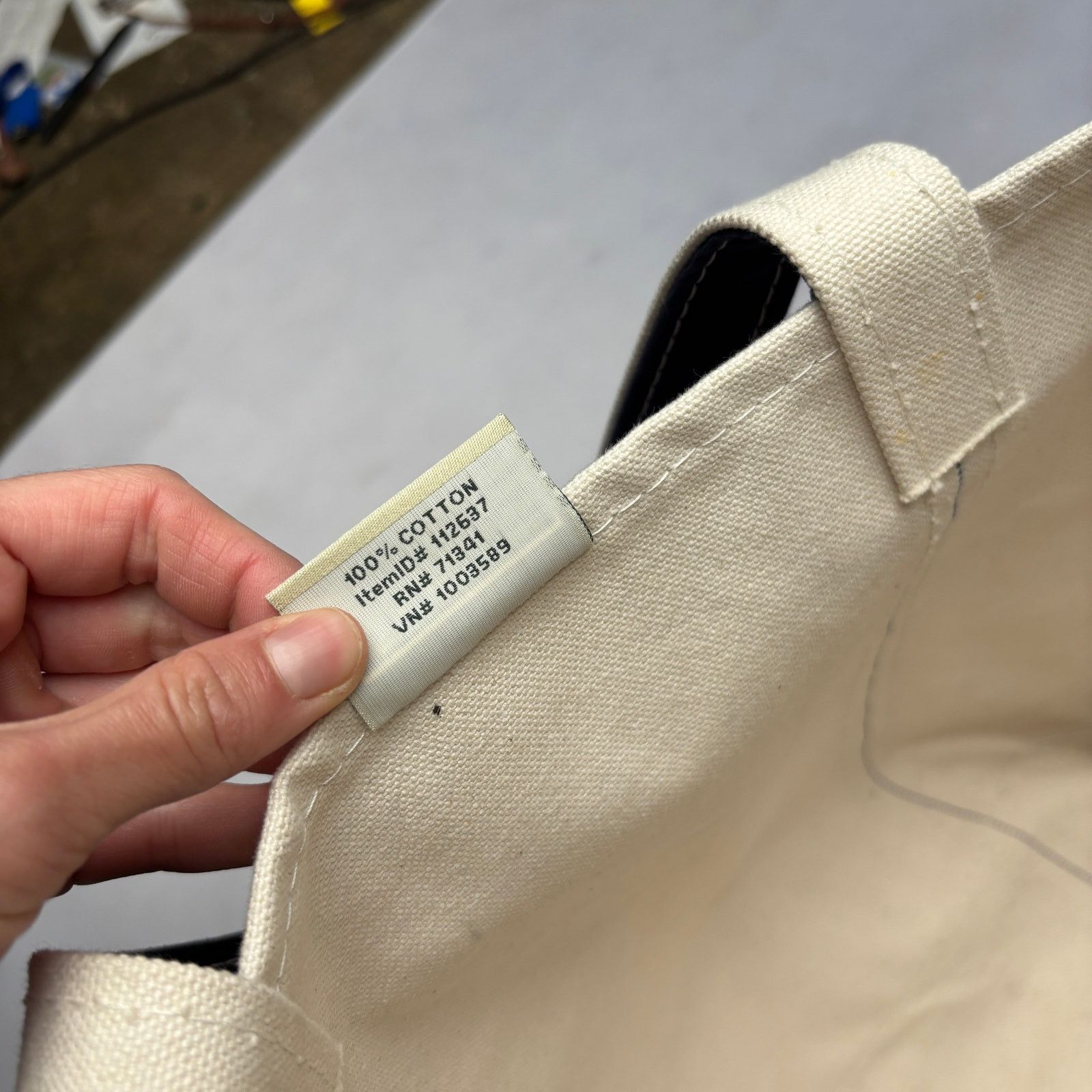 L.L. Bean Vintage 90s LL Bean Boat and Tote Canvas Bag Beach Grocery Size ONE SIZE - 9 Thumbnail