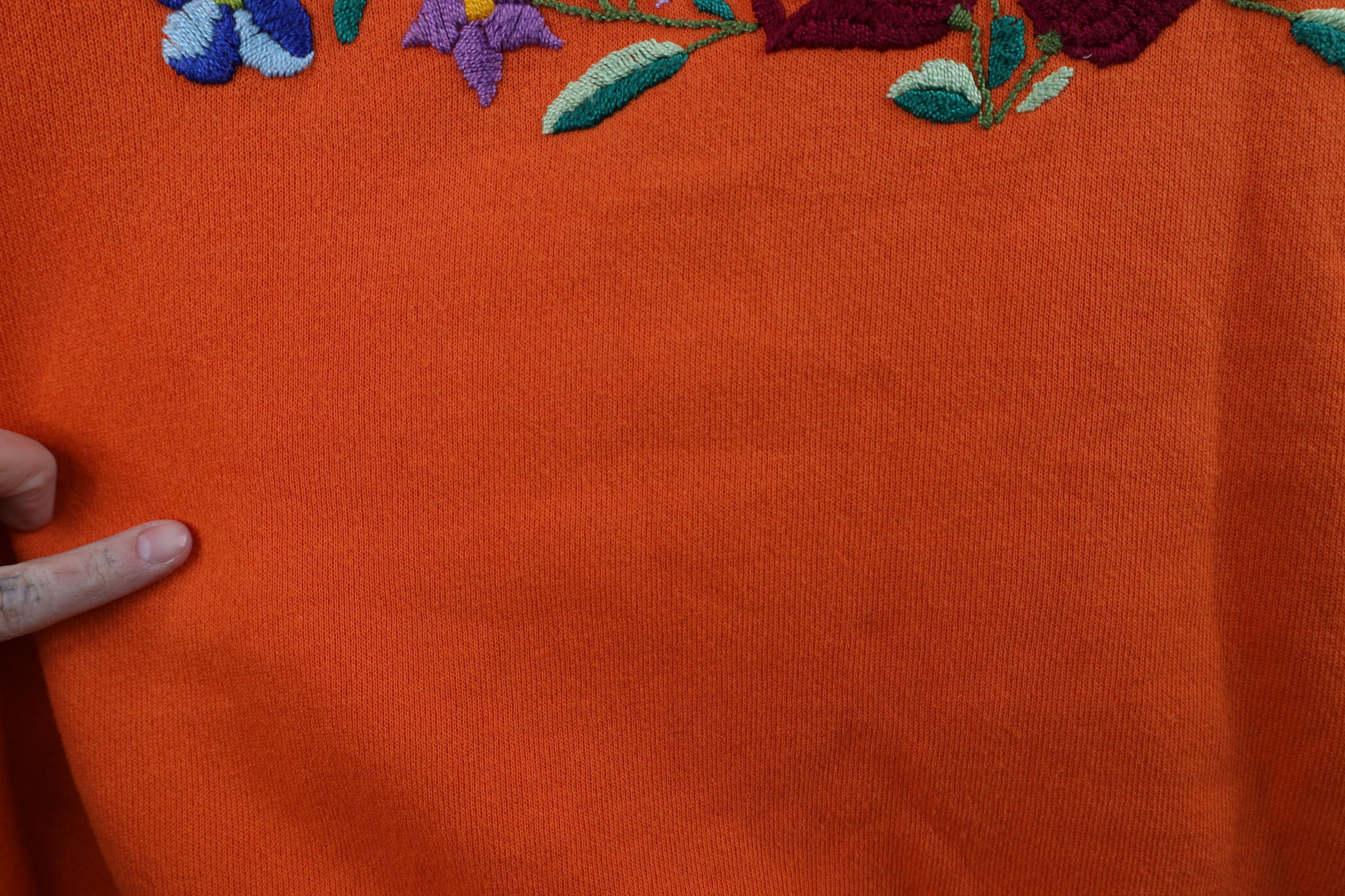 Vintage Vintage 80s 90s Streetwear Embroidered Flower Sweatshirt USA Size XL / US 12-14 / IT 48-50 - 5 Thumbnail