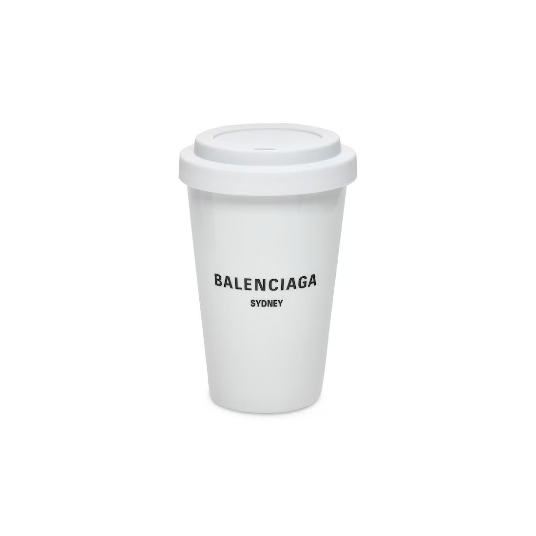 Balenciaga o1la1rc1a0825 Size: OS / Sydney Coffee Cup in White Size ONE SIZE - 1 Thumbnail